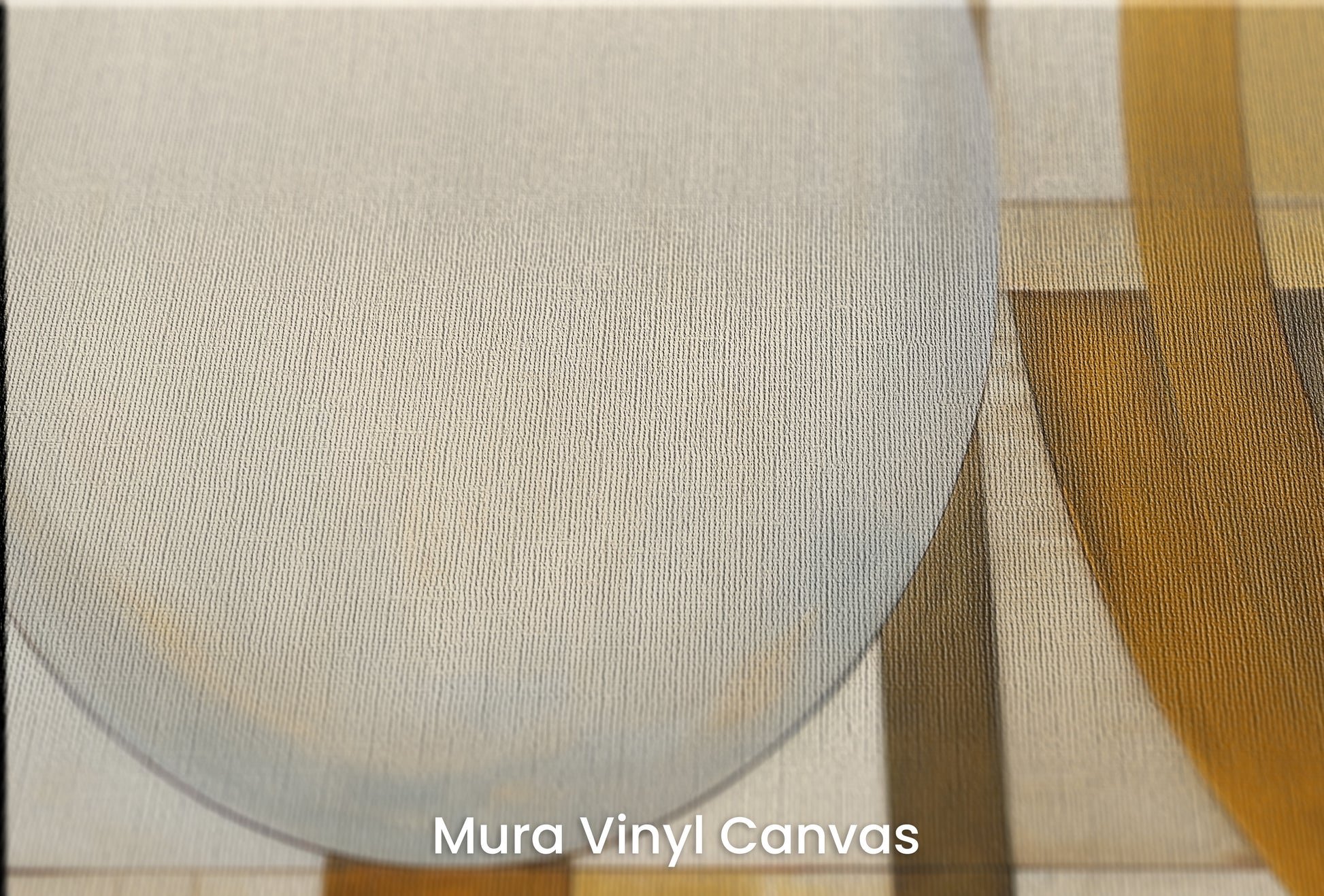Zbliżenie na artystyczną fototapetę o nazwie SPHERICAL GEOMETRY IN HUES na podłożu Mura Vinyl Canvas - faktura naturalnego płótna.