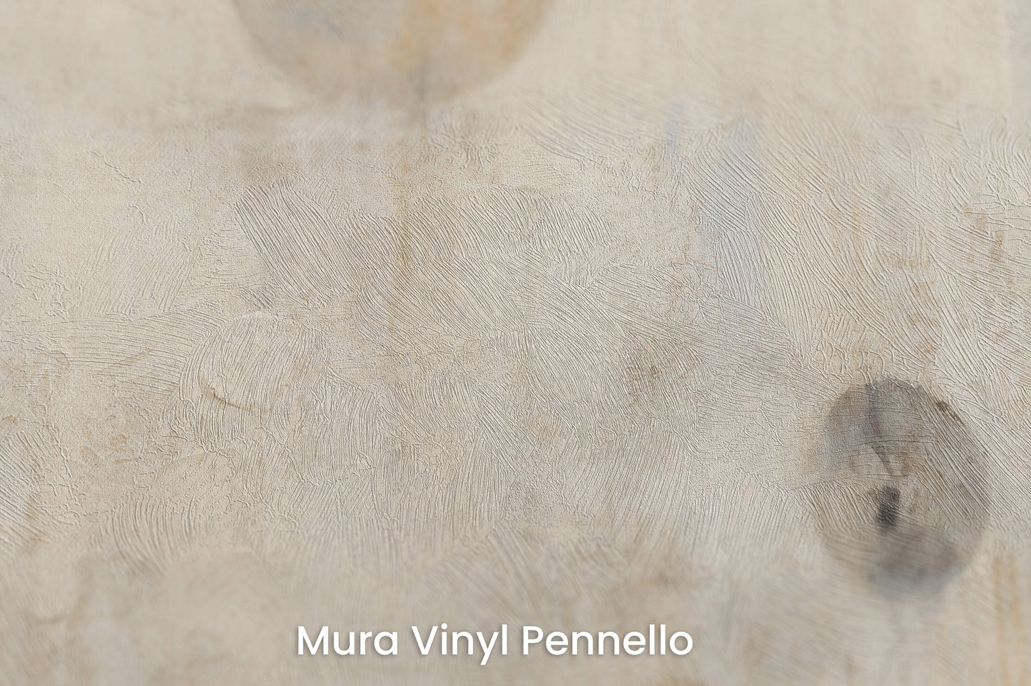 Zbliżenie na artystyczną fototapetę o nazwie WHISPERING ORBITAL SHADOWS na podłożu Mura Vinyl Pennello - faktura pociągnięć pędzla malarskiego.
