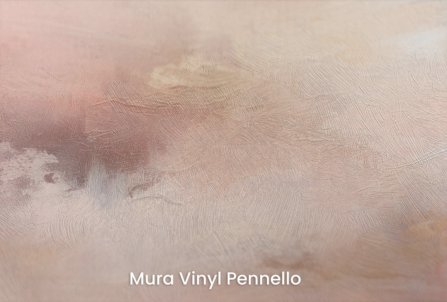 Zbliżenie na artystyczną fototapetę o nazwie DAWN MIST - ABSTRACT IMPRESSION OF THE MORNING LIGHT na podłożu Mura Vinyl Pennello - faktura pociągnięć pędzla malarskiego.