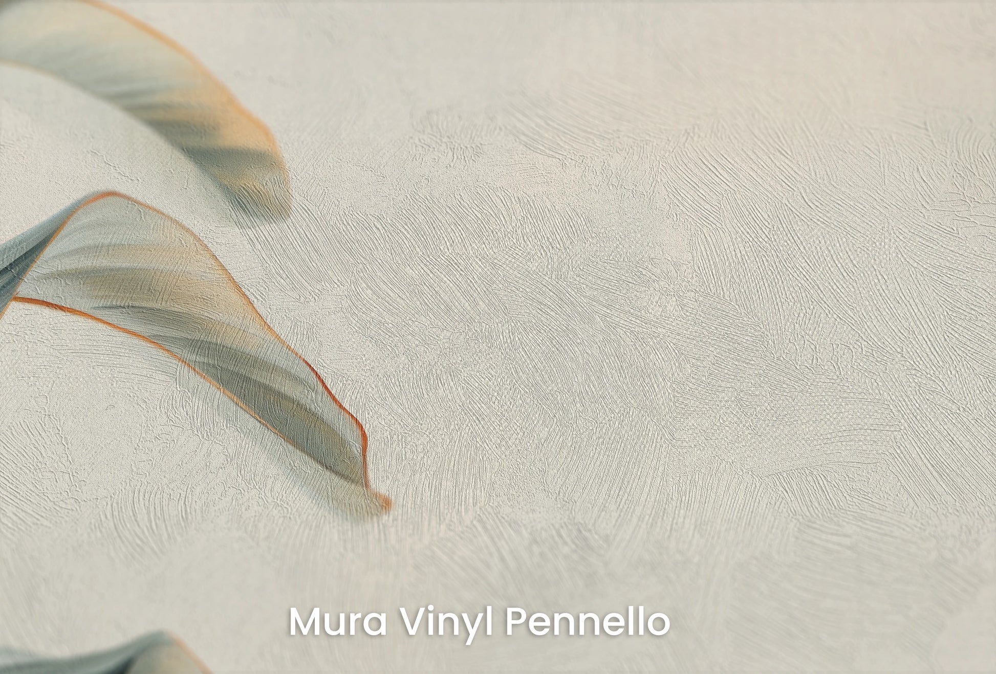 Zbliżenie na artystyczną fototapetę o nazwie Tropical Elegance na podłożu Mura Vinyl Pennello - faktura pociągnięć pędzla malarskiego.