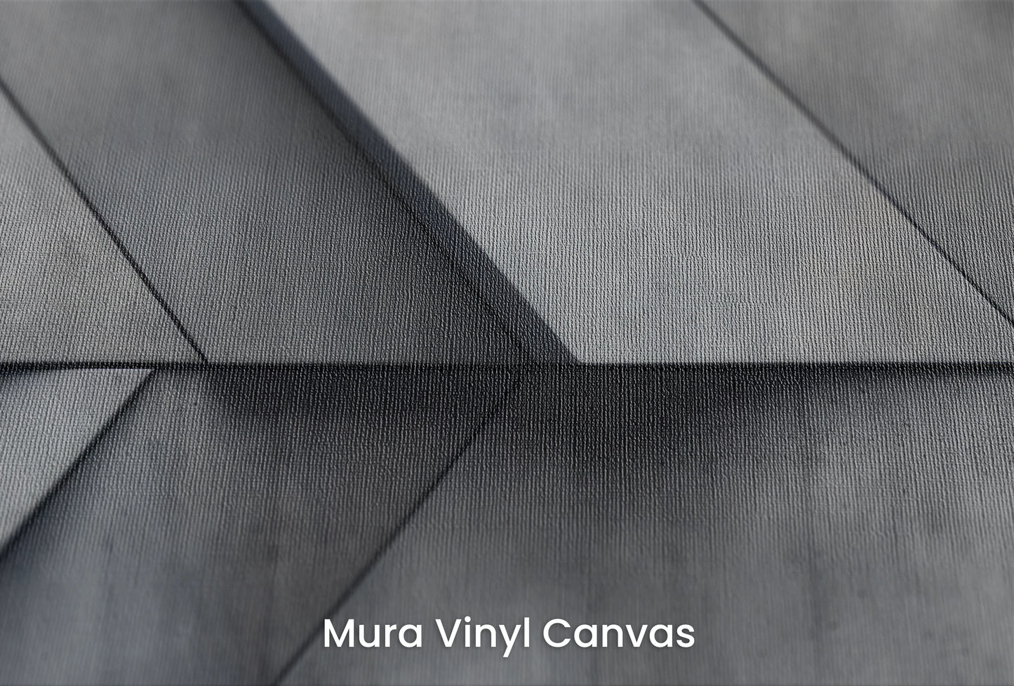 Zbliżenie na artystyczną fototapetę o nazwie Crossed Slates na podłożu Mura Vinyl Canvas - faktura naturalnego płótna.