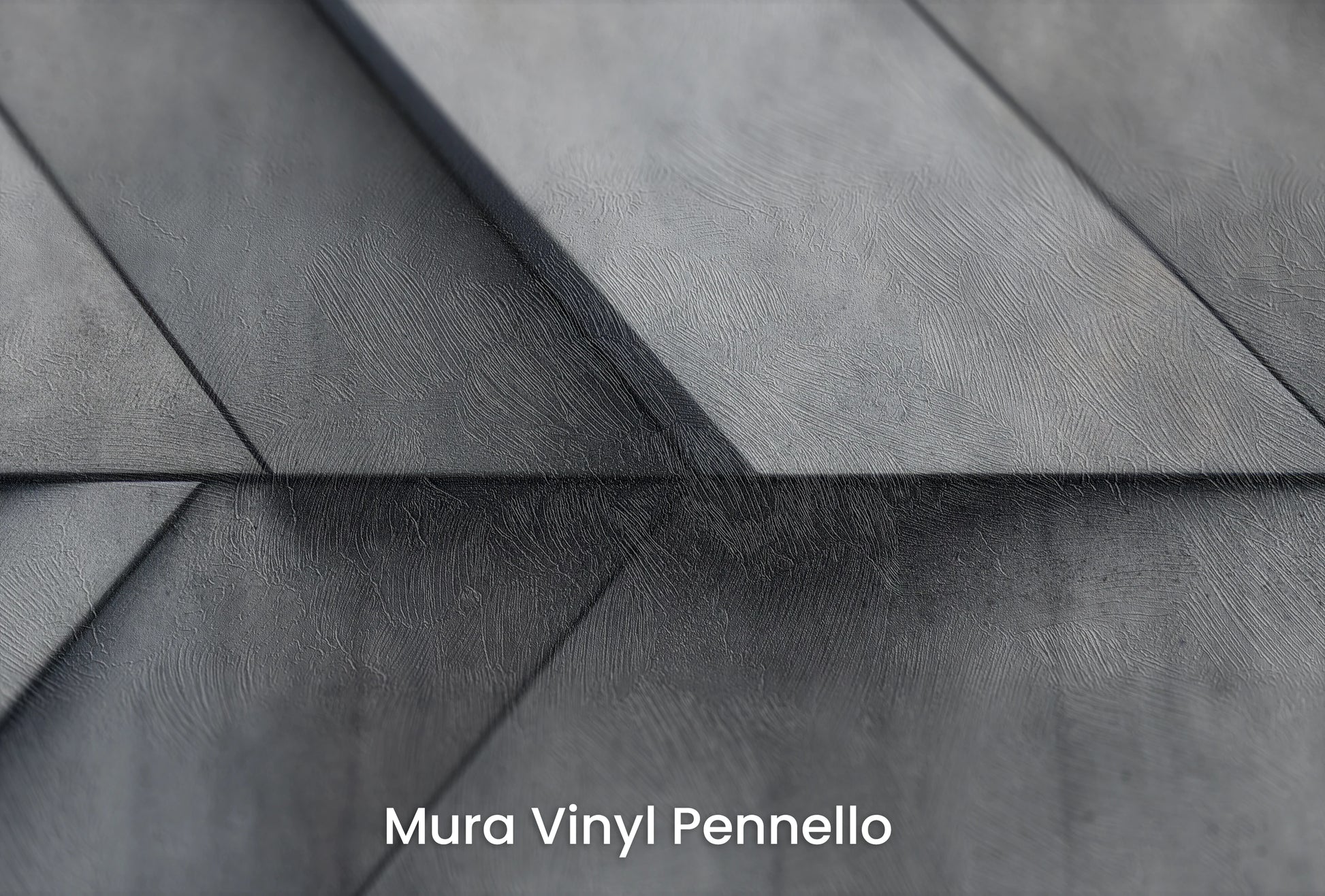 Zbliżenie na artystyczną fototapetę o nazwie Crossed Slates na podłożu Mura Vinyl Pennello - faktura pociągnięć pędzla malarskiego.