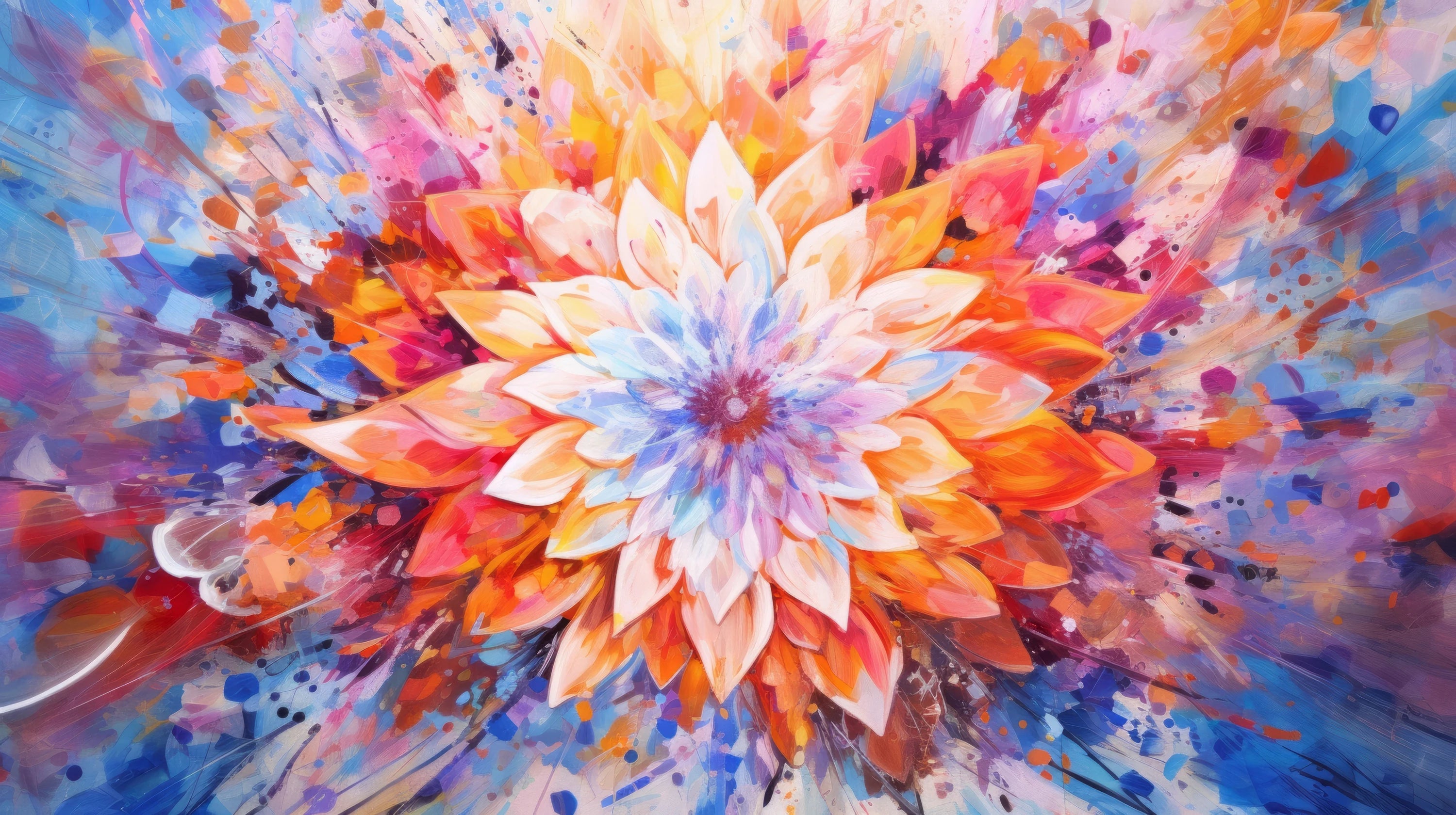 Mustervorschau: Prezentacja całego wzoru fototapety o nazwie Radiant Bloom