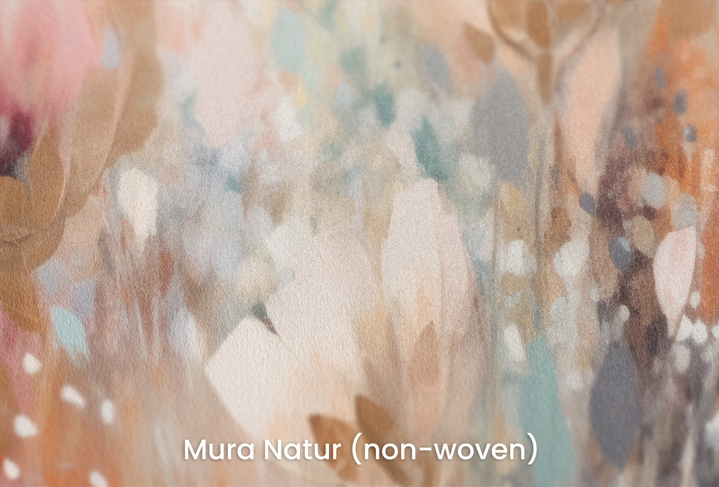 Zbliżenie na artystyczną fototapetę o nazwie Dreamy Floral Impression na podłożu Mura Natur (non-woven) - naturalne i ekologiczne podłoże.