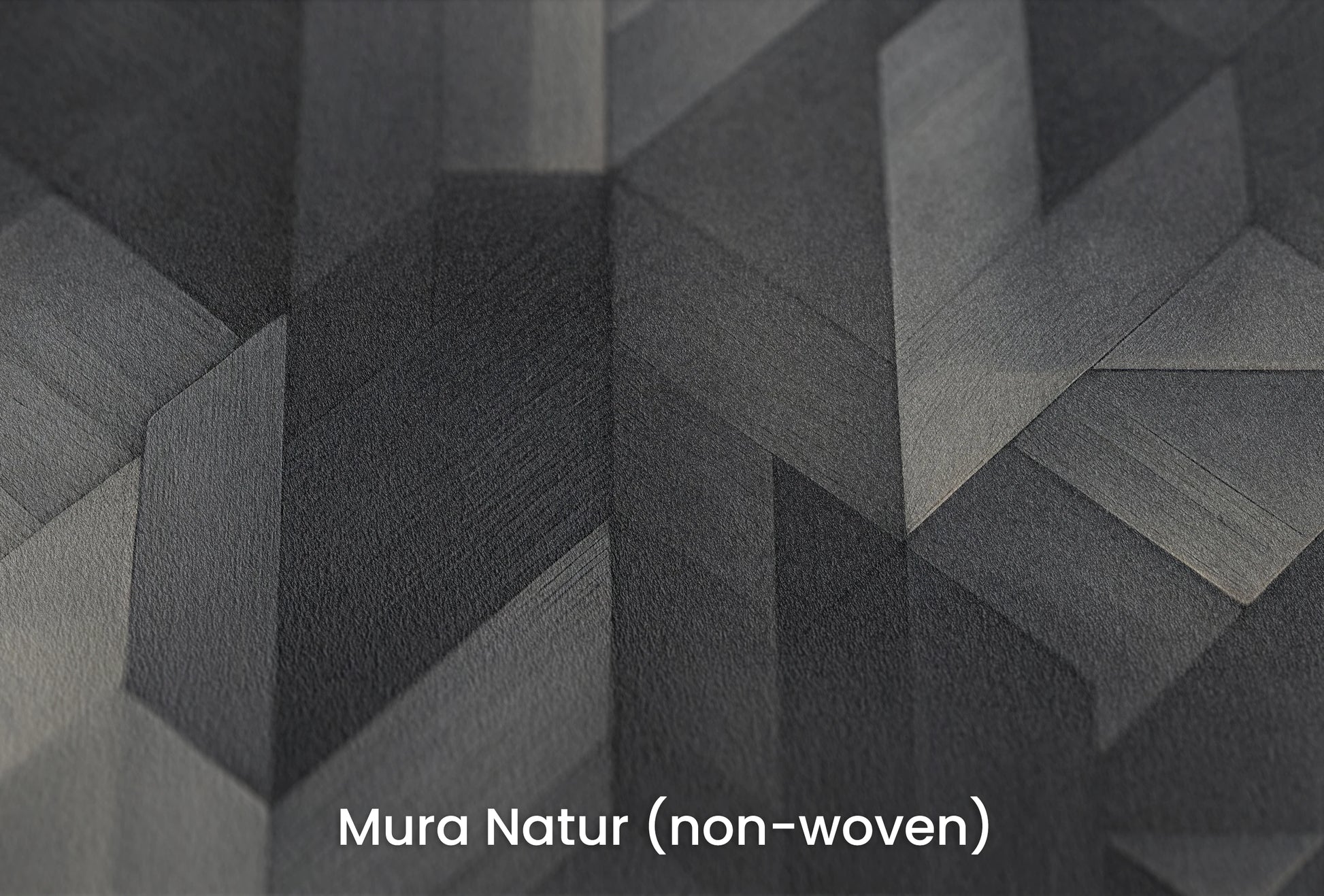 Zbliżenie na artystyczną fototapetę o nazwie Dark Timber Mosaic na podłożu Mura Natur (non-woven) - naturalne i ekologiczne podłoże.