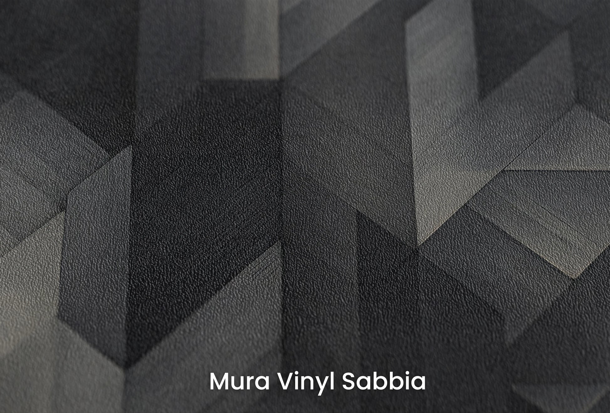 Zbliżenie na artystyczną fototapetę o nazwie Dark Timber Mosaic na podłożu Mura Vinyl Sabbia struktura grubego ziarna piasku.