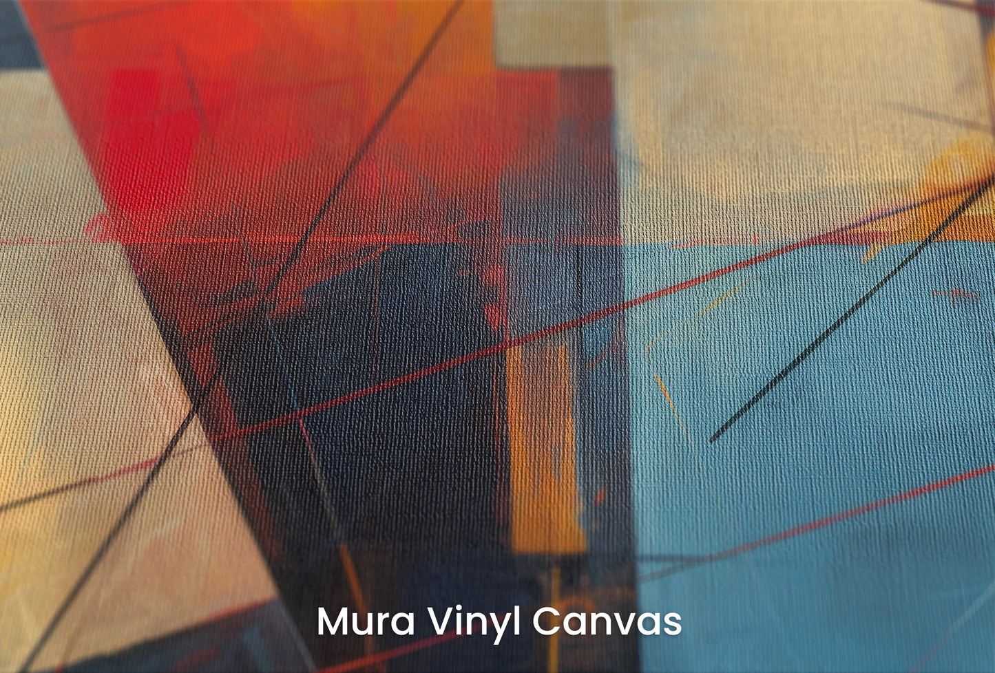 Zbliżenie na artystyczną fototapetę o nazwie Dynamic Contrast na podłożu Mura Vinyl Canvas - faktura naturalnego płótna.