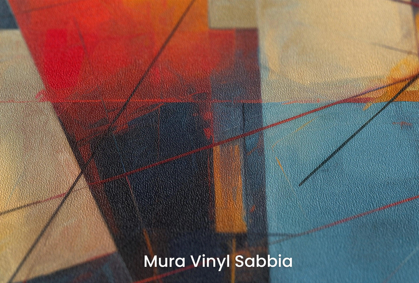 Zbliżenie na artystyczną fototapetę o nazwie Dynamic Contrast na podłożu Mura Vinyl Sabbia struktura grubego ziarna piasku.