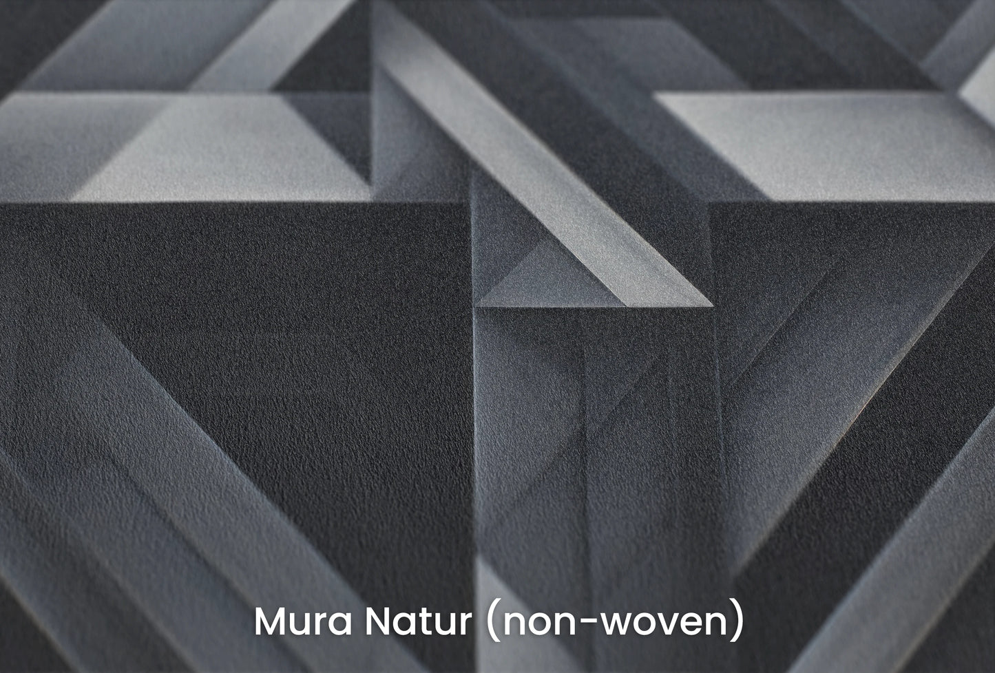 Zbliżenie na artystyczną fototapetę o nazwie Monochrome Geometry na podłożu Mura Natur (non-woven) - naturalne i ekologiczne podłoże.