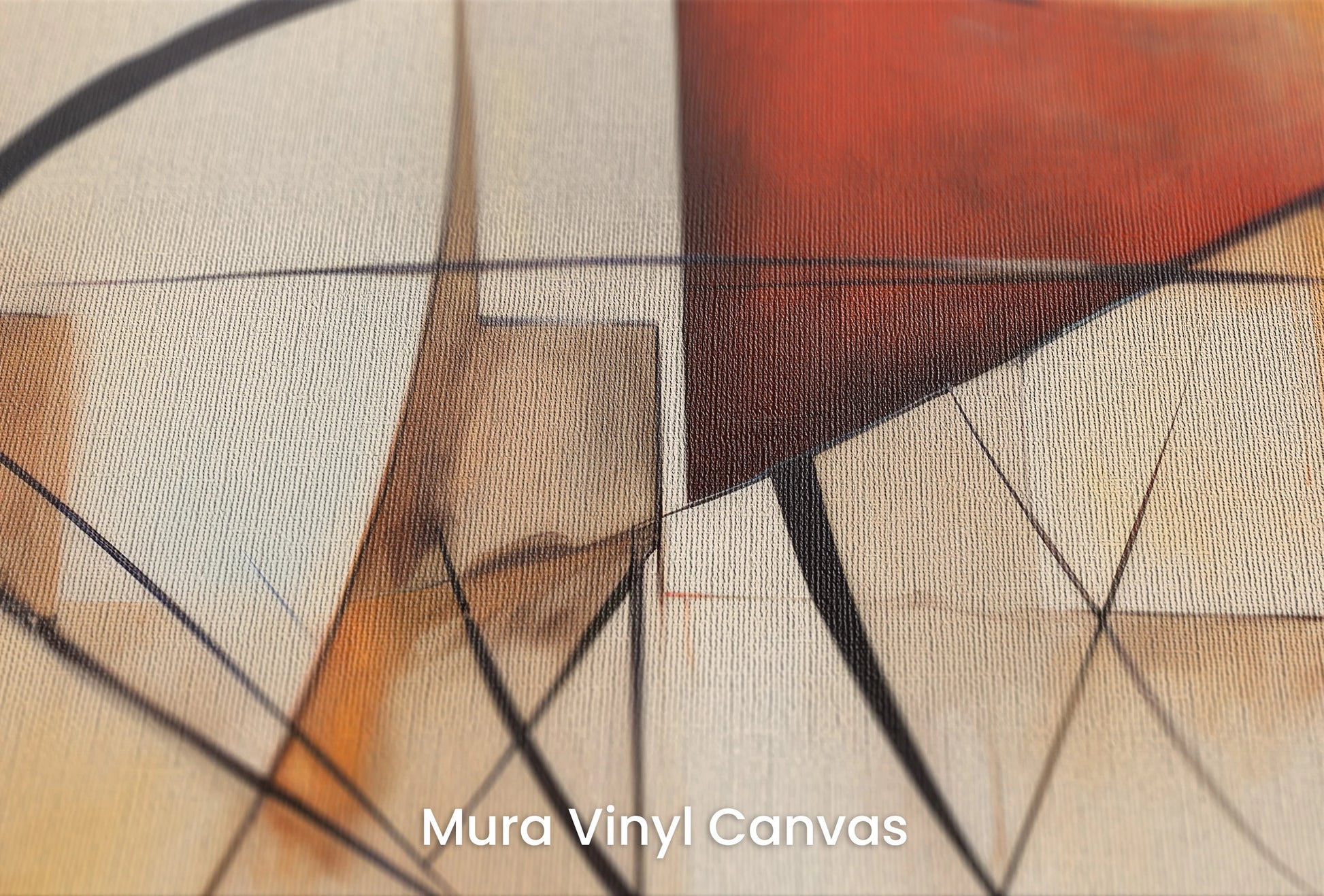 Zbliżenie na artystyczną fototapetę o nazwie Artistic Whirl na podłożu Mura Vinyl Canvas - faktura naturalnego płótna.