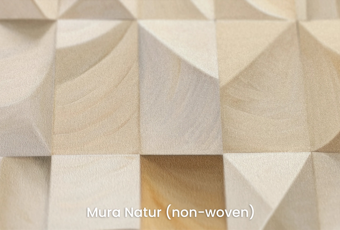 Zbliżenie na artystyczną fototapetę o nazwie Wooden Origami na podłożu Mura Natur (non-woven) - naturalne i ekologiczne podłoże.