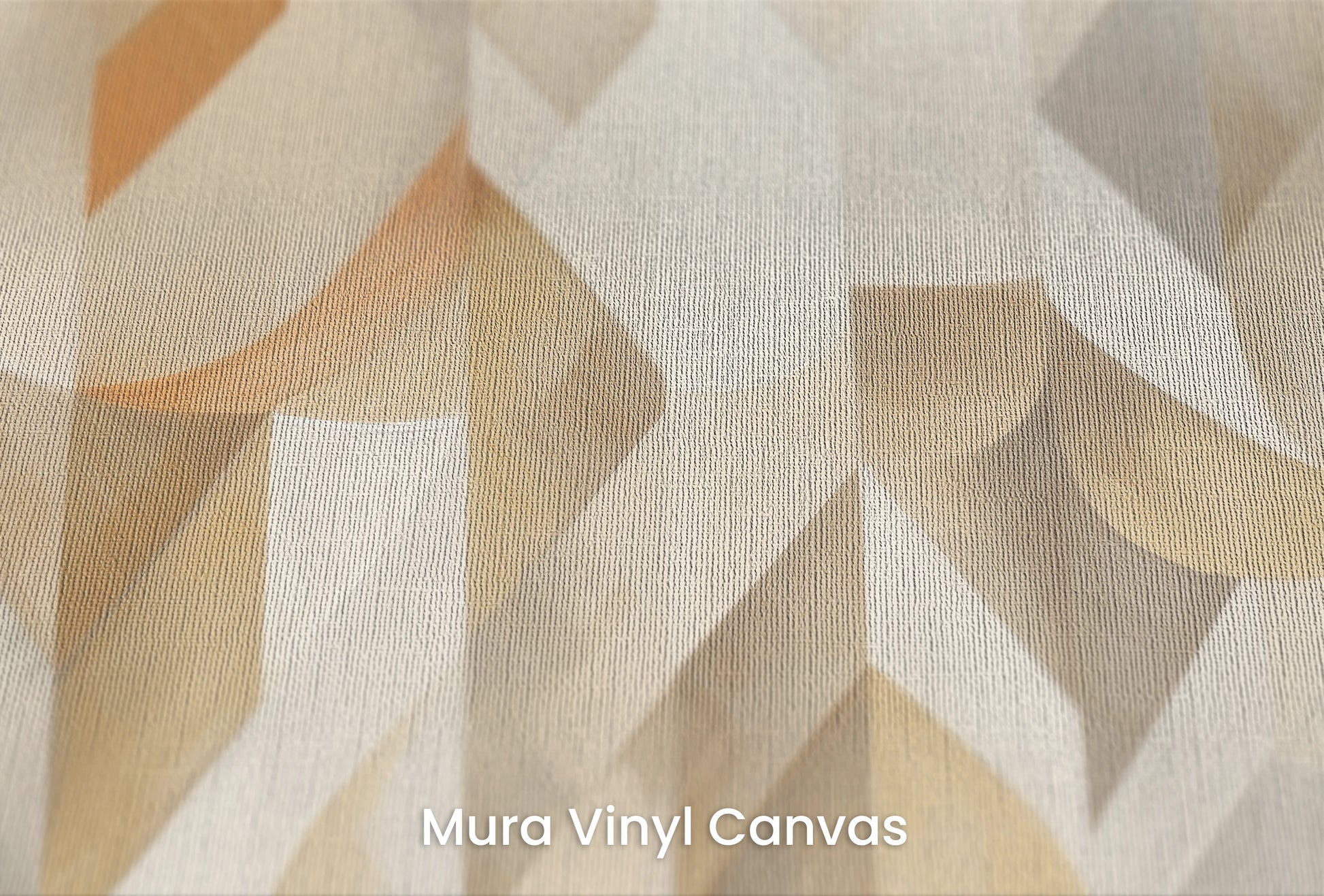 Zbliżenie na artystyczną fototapetę o nazwie Beige Swirl na podłożu Mura Vinyl Canvas - faktura naturalnego płótna.