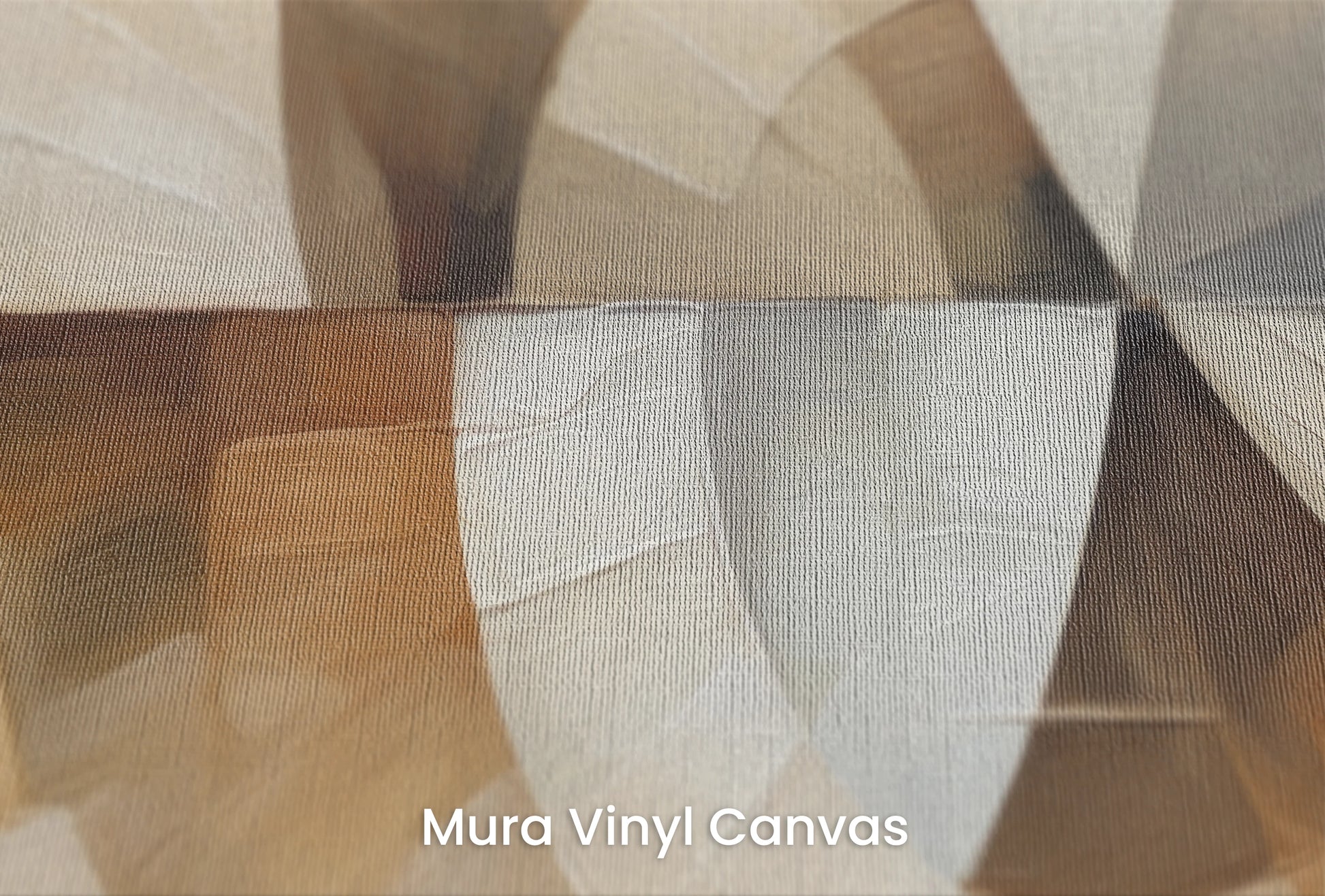 Zbliżenie na artystyczną fototapetę o nazwie Circular Harmony na podłożu Mura Vinyl Canvas - faktura naturalnego płótna.