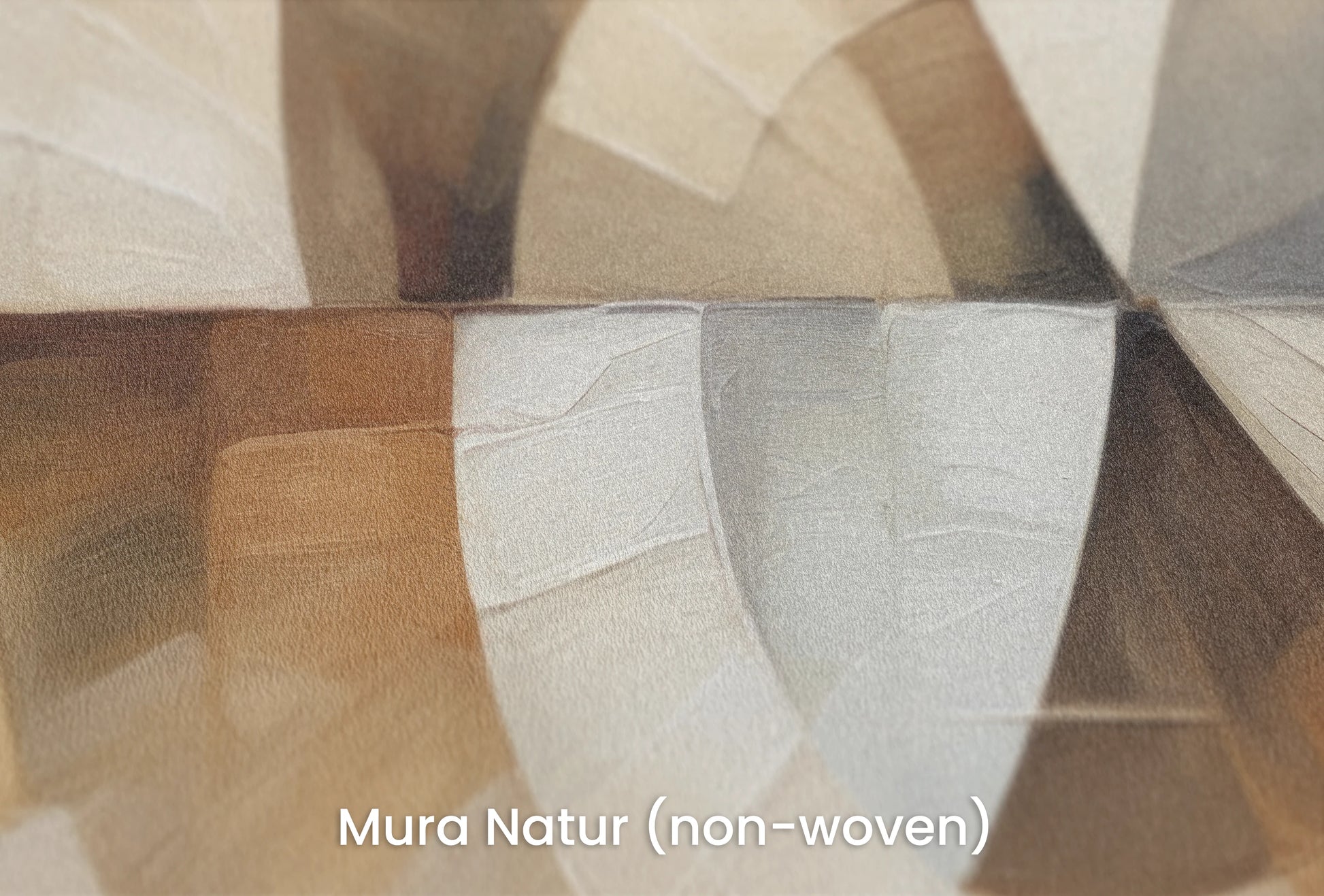 Zbliżenie na artystyczną fototapetę o nazwie Circular Harmony na podłożu Mura Natur (non-woven) - naturalne i ekologiczne podłoże.