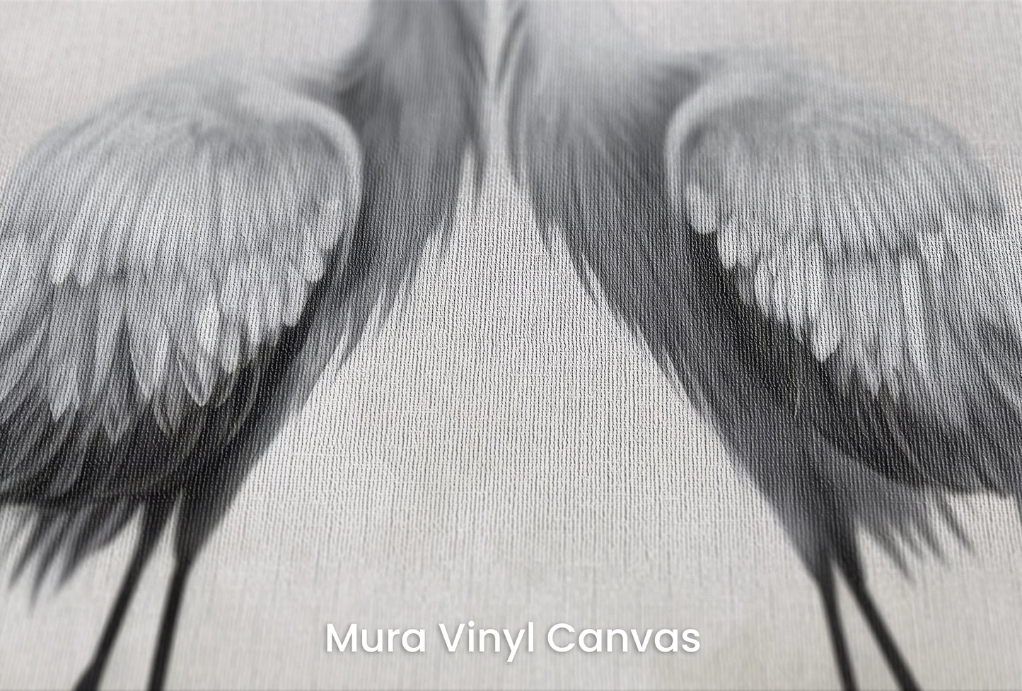 Zbliżenie na artystyczną fototapetę o nazwie Gentle Embrace #2 na podłożu Mura Vinyl Canvas - faktura naturalnego płótna.