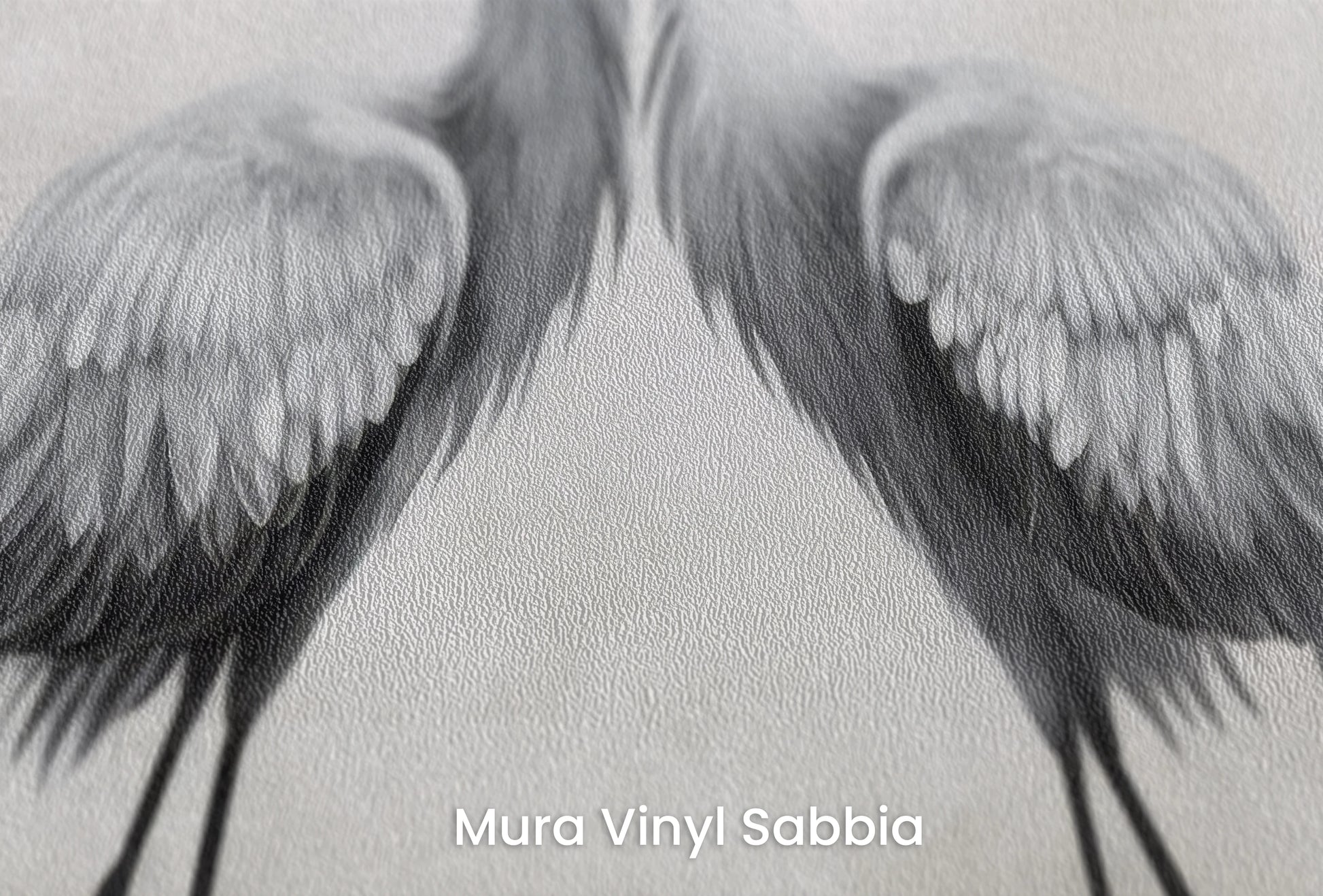 Zbliżenie na artystyczną fototapetę o nazwie Gentle Embrace #2 na podłożu Mura Vinyl Sabbia struktura grubego ziarna piasku.