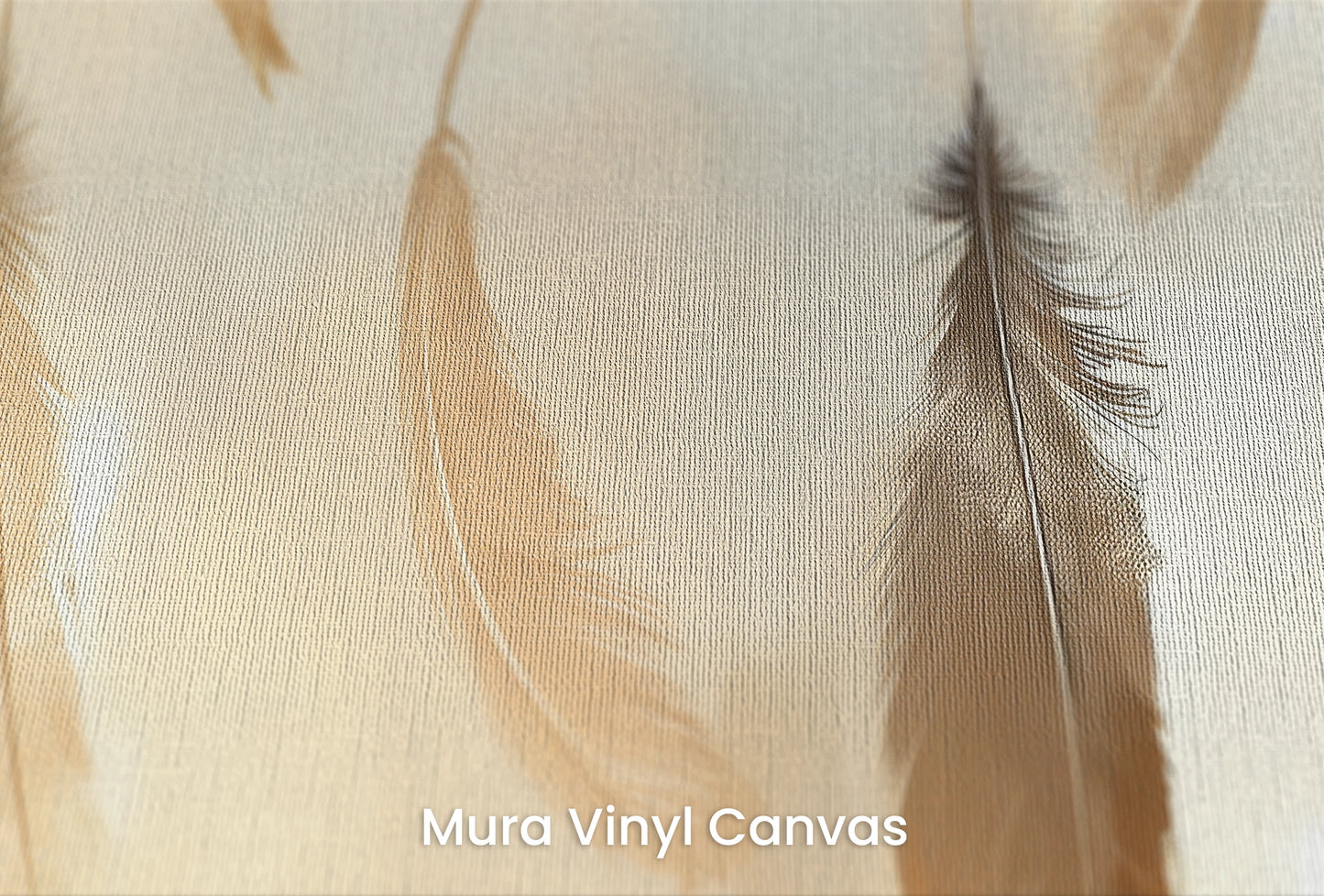 Zbliżenie na artystyczną fototapetę o nazwie Soft Brushstrokes na podłożu Mura Vinyl Canvas - faktura naturalnego płótna.