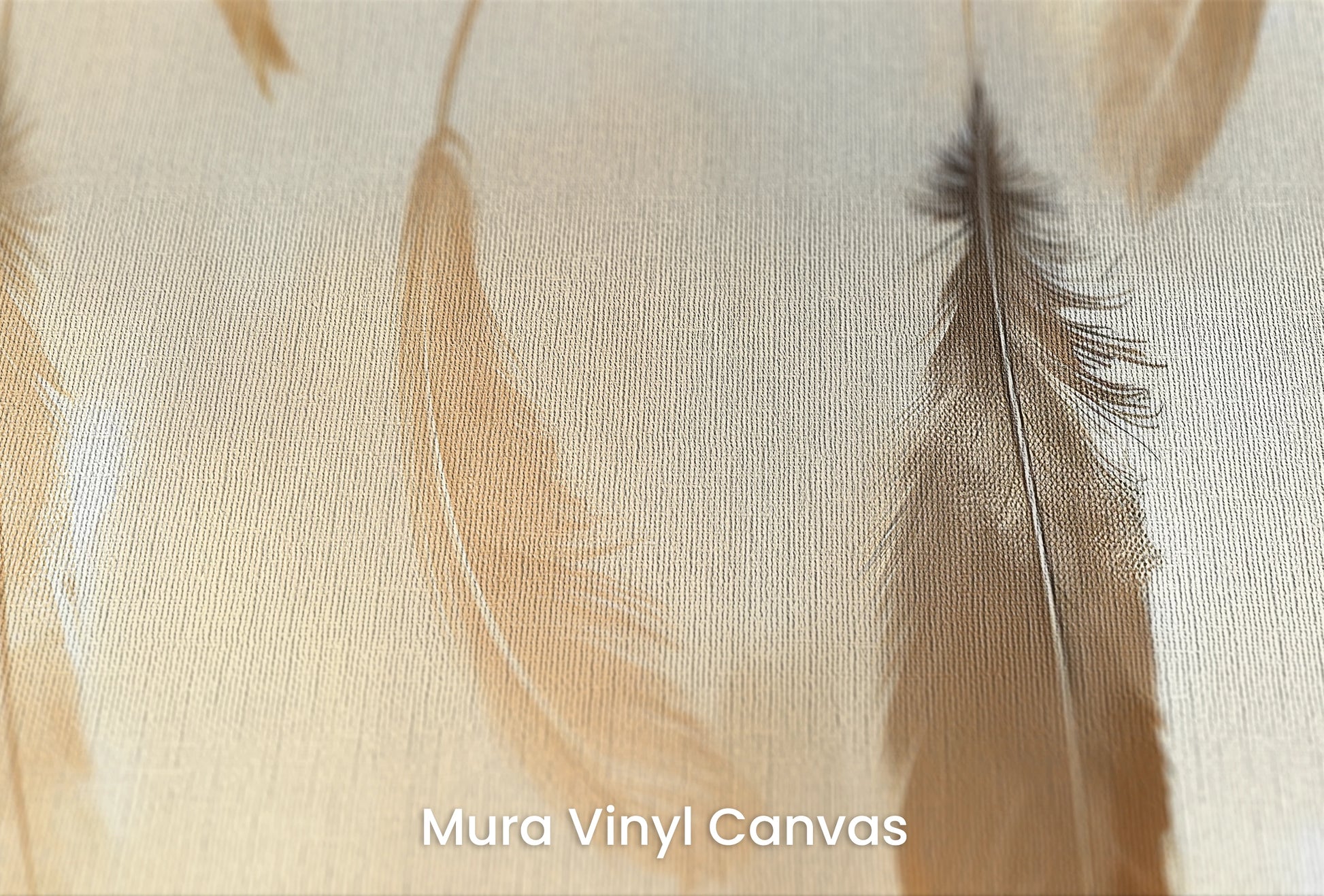 Zbliżenie na artystyczną fototapetę o nazwie Soft Brushstrokes na podłożu Mura Vinyl Canvas - faktura naturalnego płótna.