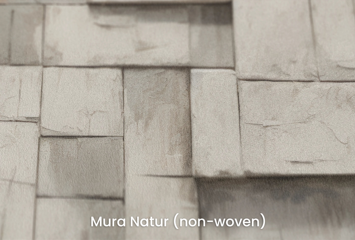 Zbliżenie na artystyczną fototapetę o nazwie Monochrome Mosaic na podłożu Mura Natur (non-woven) - naturalne i ekologiczne podłoże.