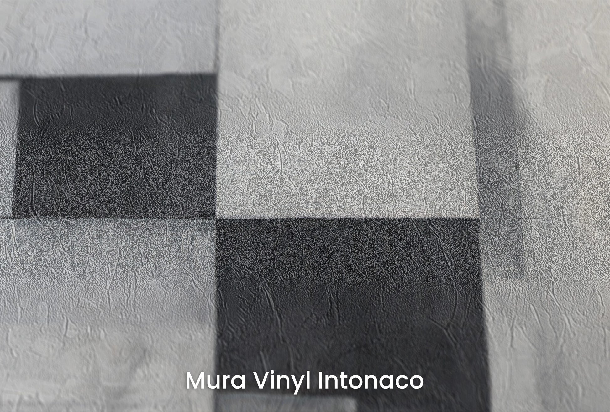 Zbliżenie na artystyczną fototapetę o nazwie Silent Complexity na podłożu Mura Vinyl Intonaco - struktura tartego tynku.