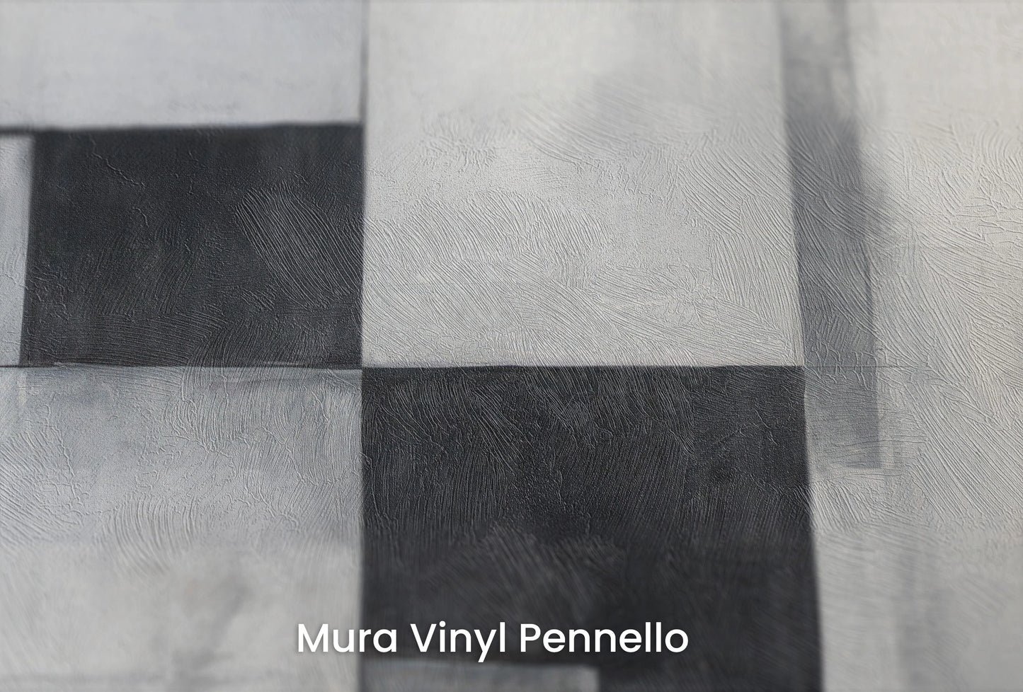 Zbliżenie na artystyczną fototapetę o nazwie Silent Complexity na podłożu Mura Vinyl Pennello - faktura pociągnięć pędzla malarskiego.