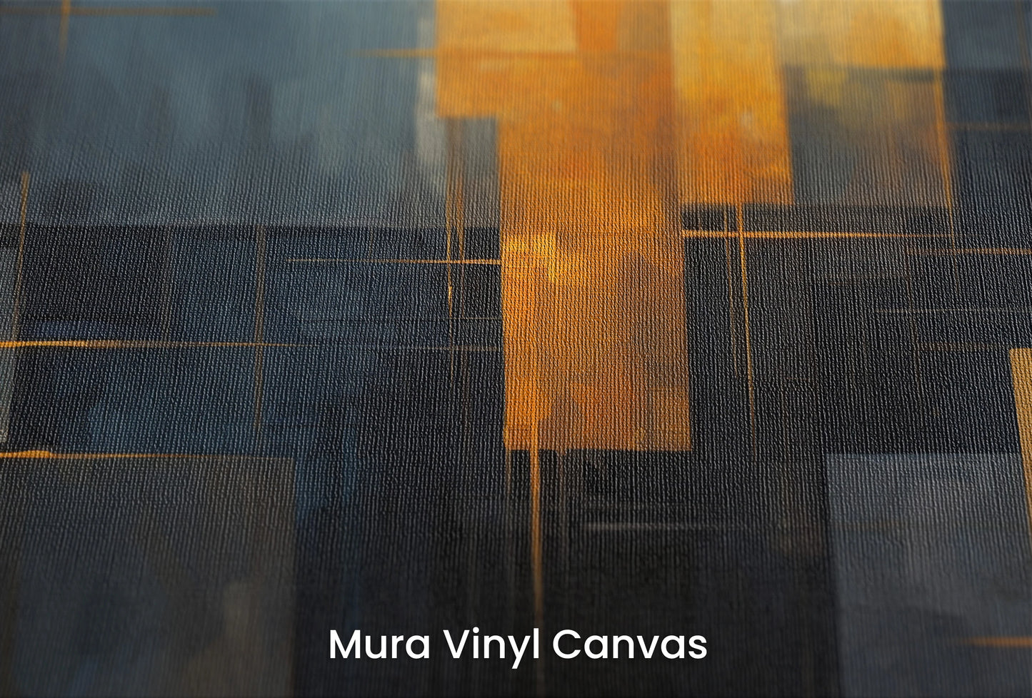 Zbliżenie na artystyczną fototapetę o nazwie Midnight Intersection na podłożu Mura Vinyl Canvas - faktura naturalnego płótna.