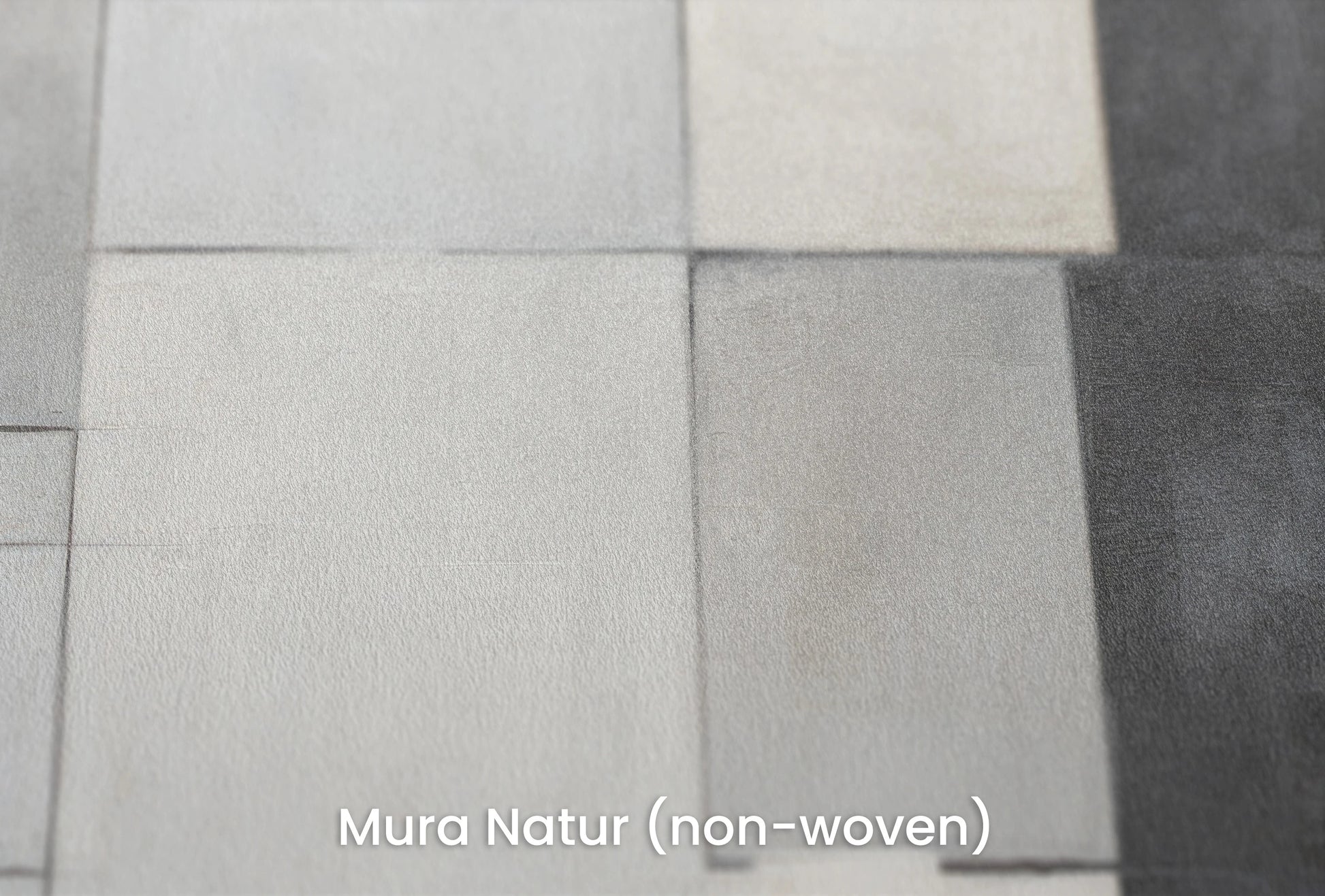 Zbliżenie na artystyczną fototapetę o nazwie Concrete Patchwork na podłożu Mura Natur (non-woven) - naturalne i ekologiczne podłoże.