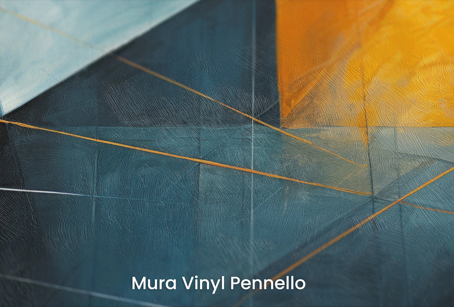 Zbliżenie na artystyczną fototapetę o nazwie Golden Ratio na podłożu Mura Vinyl Pennello - faktura pociągnięć pędzla malarskiego.