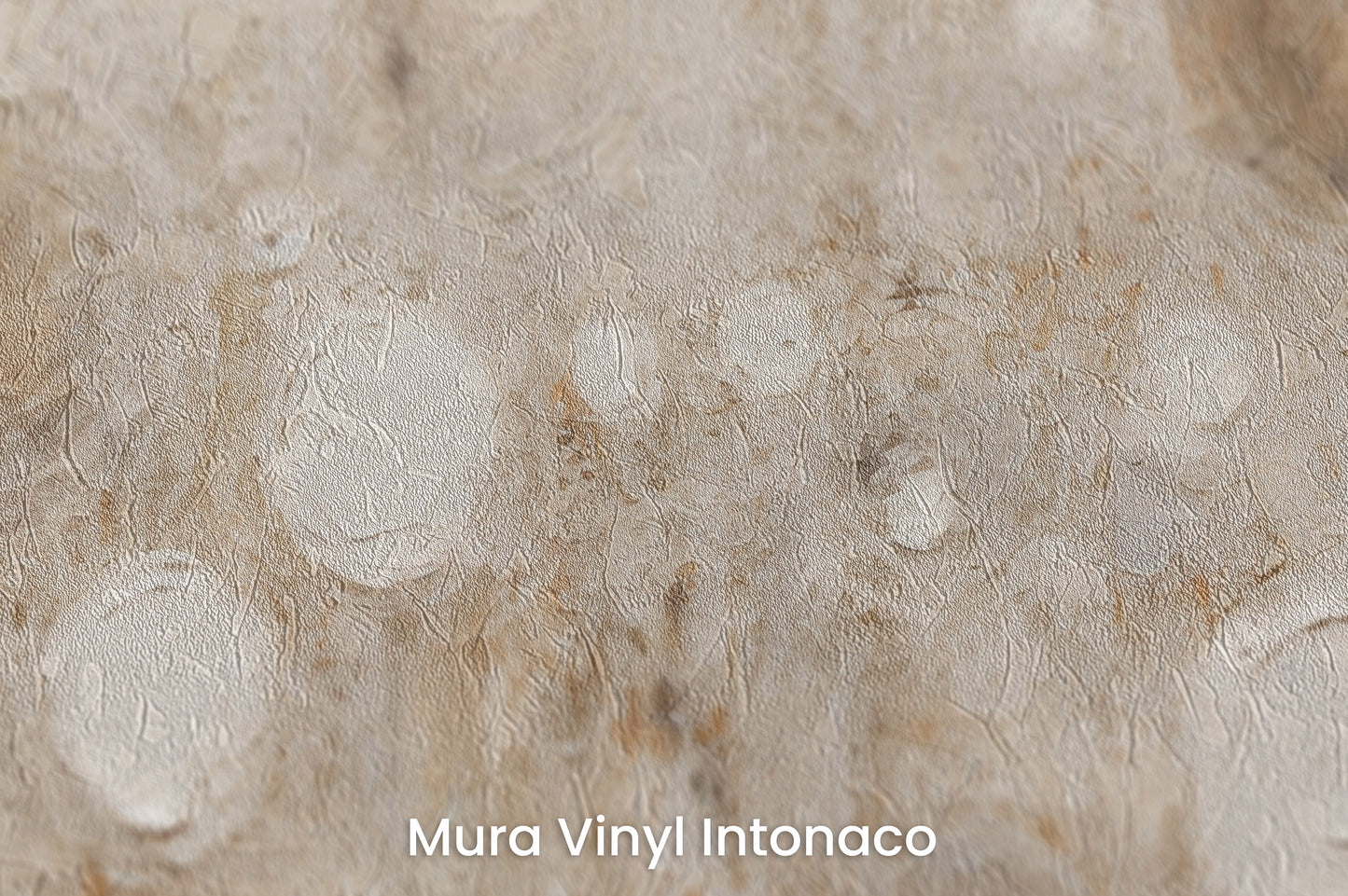 Zbliżenie na artystyczną fototapetę o nazwie ANCIENT SOLAR WHISPERS na podłożu Mura Vinyl Intonaco - struktura tartego tynku.