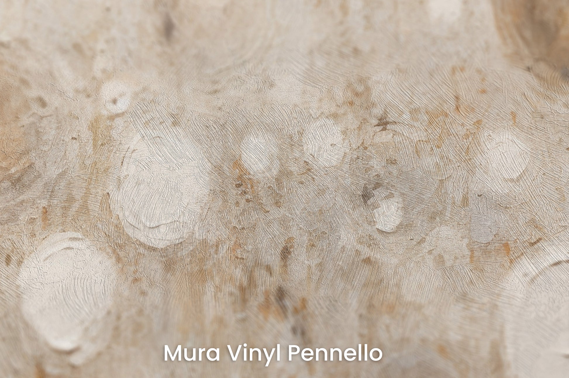 Zbliżenie na artystyczną fototapetę o nazwie ANCIENT SOLAR WHISPERS na podłożu Mura Vinyl Pennello - faktura pociągnięć pędzla malarskiego.