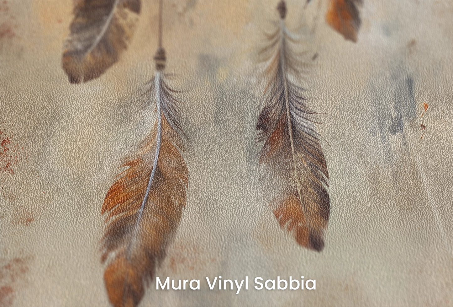 Zbliżenie na artystyczną fototapetę o nazwie Terra Harmony na podłożu Mura Vinyl Sabbia struktura grubego ziarna piasku.