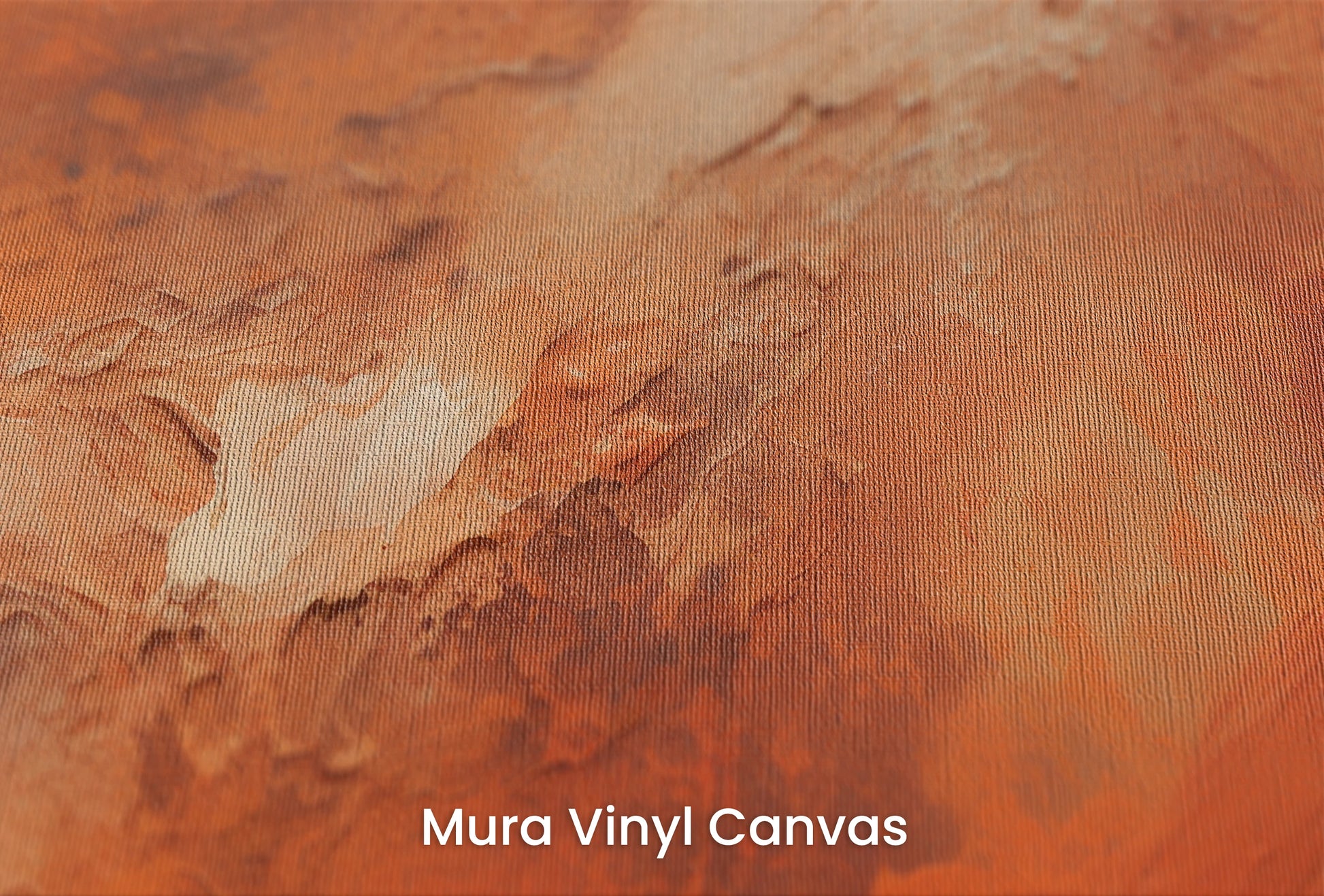 Zbliżenie na artystyczną fototapetę o nazwie Mars' Warmth na podłożu Mura Vinyl Canvas - faktura naturalnego płótna.