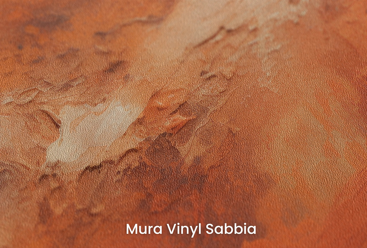 Zbliżenie na artystyczną fototapetę o nazwie Mars' Warmth na podłożu Mura Vinyl Sabbia struktura grubego ziarna piasku.