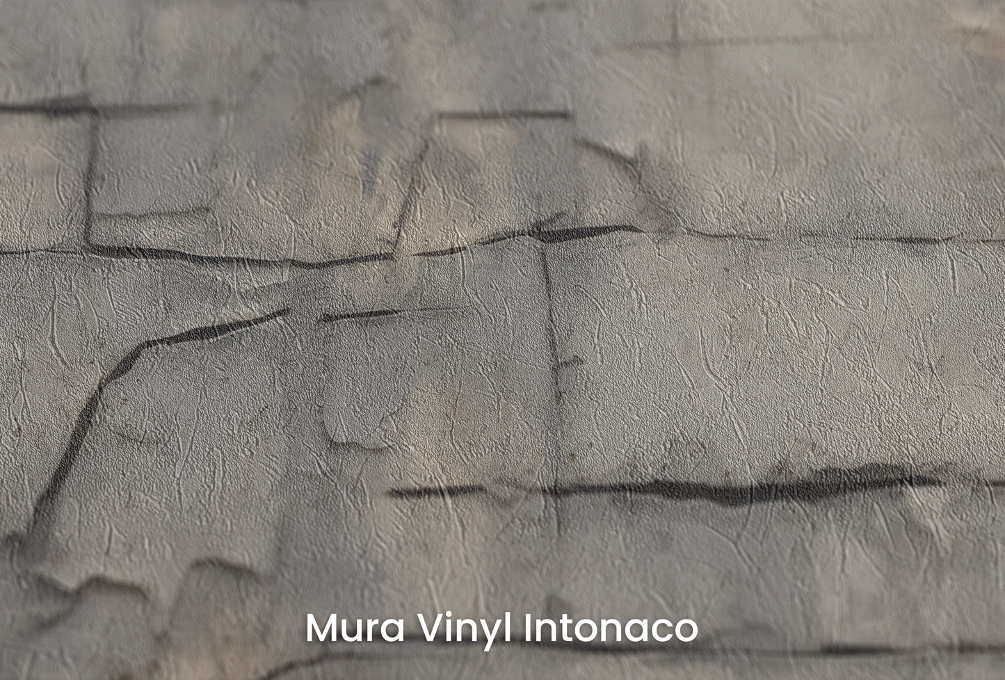 Zbliżenie na artystyczną fototapetę o nazwie Concrete Fractures na podłożu Mura Vinyl Intonaco - struktura tartego tynku.