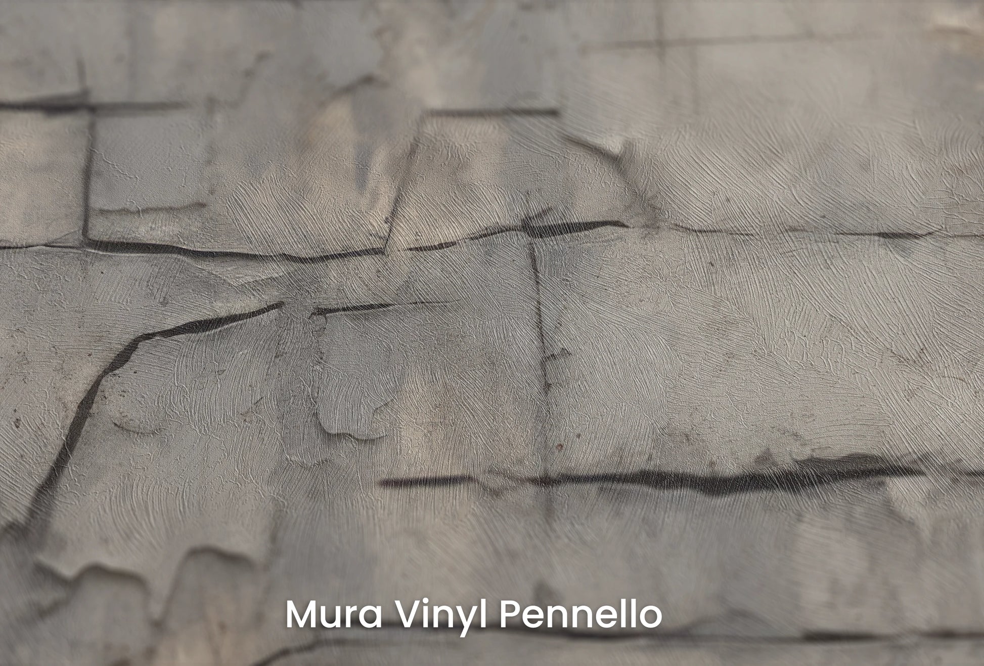 Zbliżenie na artystyczną fototapetę o nazwie Concrete Fractures na podłożu Mura Vinyl Pennello - faktura pociągnięć pędzla malarskiego.
