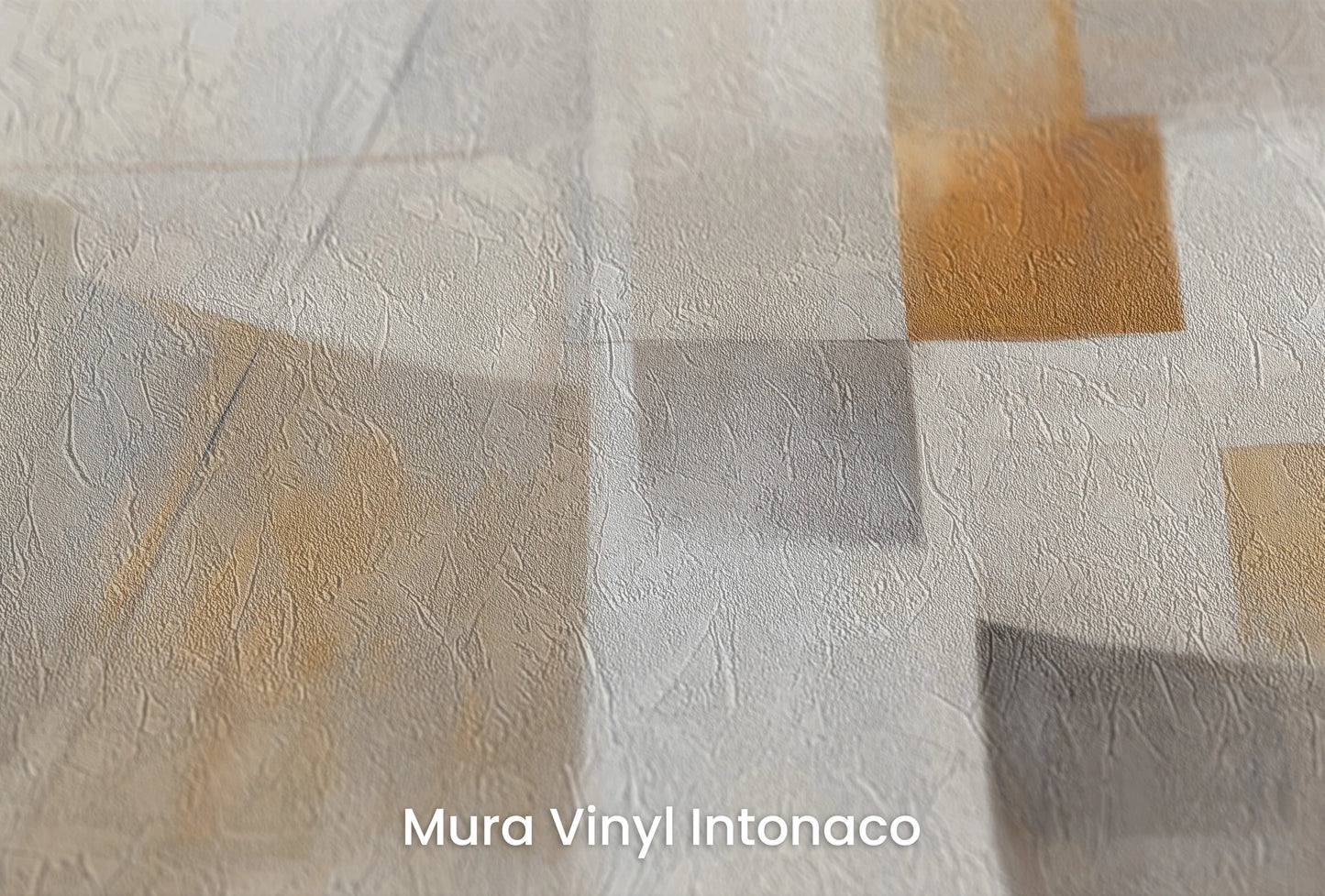 Zbliżenie na artystyczną fototapetę o nazwie Beige Harmony na podłożu Mura Vinyl Intonaco - struktura tartego tynku.