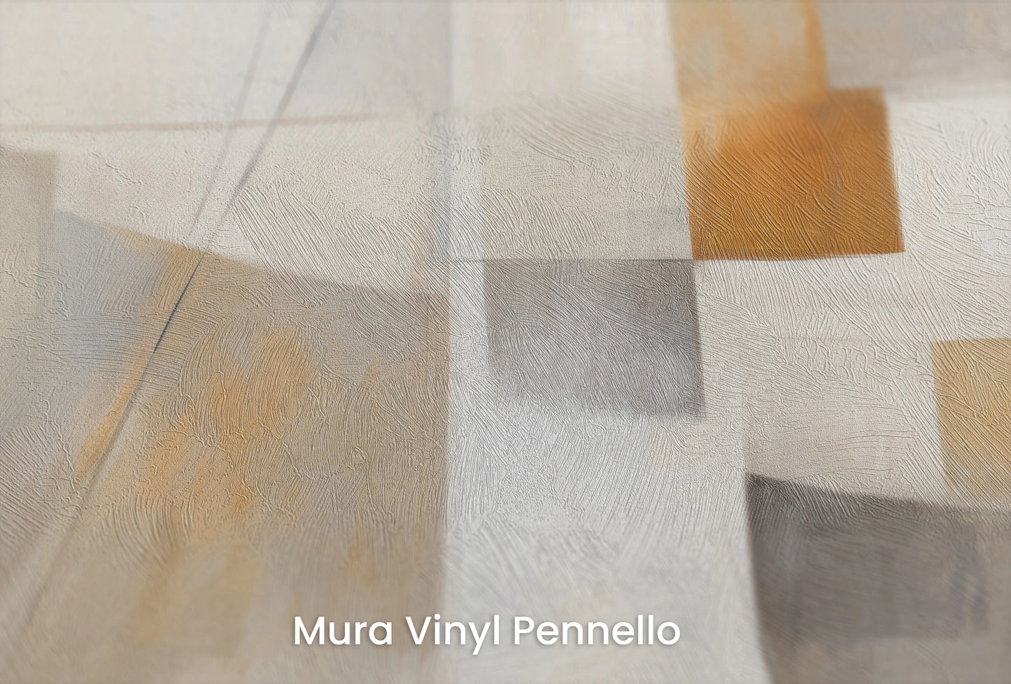 Zbliżenie na artystyczną fototapetę o nazwie Beige Harmony na podłożu Mura Vinyl Pennello - faktura pociągnięć pędzla malarskiego.
