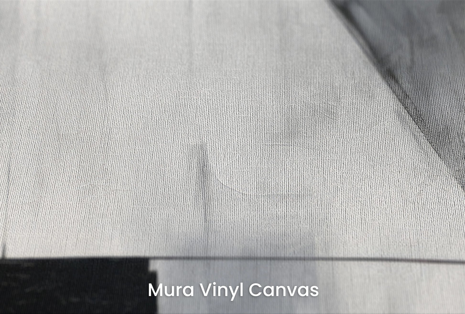 Zbliżenie na artystyczną fototapetę o nazwie Geometric Silence na podłożu Mura Vinyl Canvas - faktura naturalnego płótna.