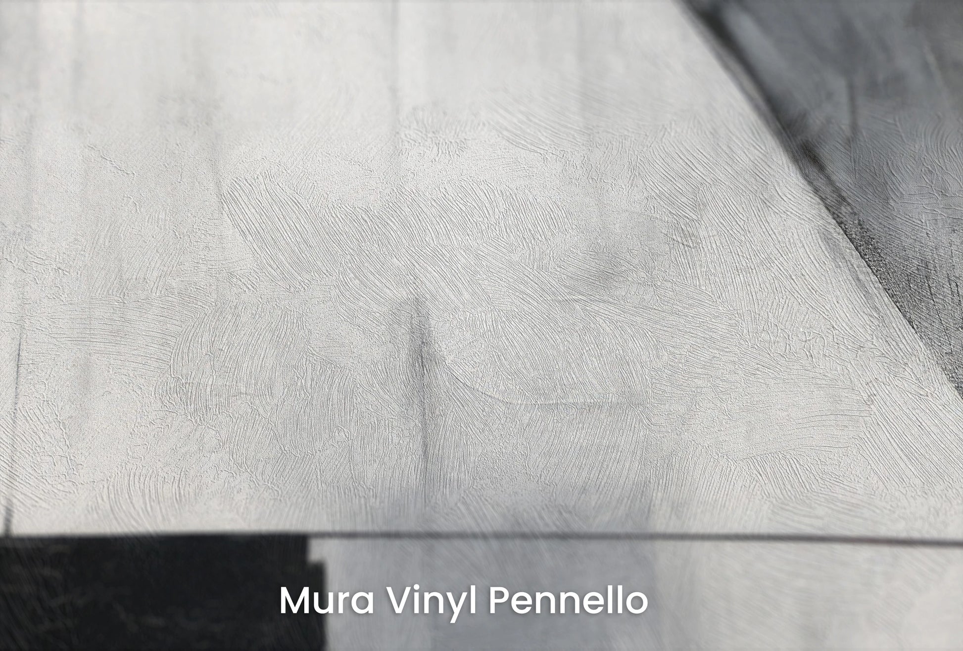 Zbliżenie na artystyczną fototapetę o nazwie Geometric Silence na podłożu Mura Vinyl Pennello - faktura pociągnięć pędzla malarskiego.