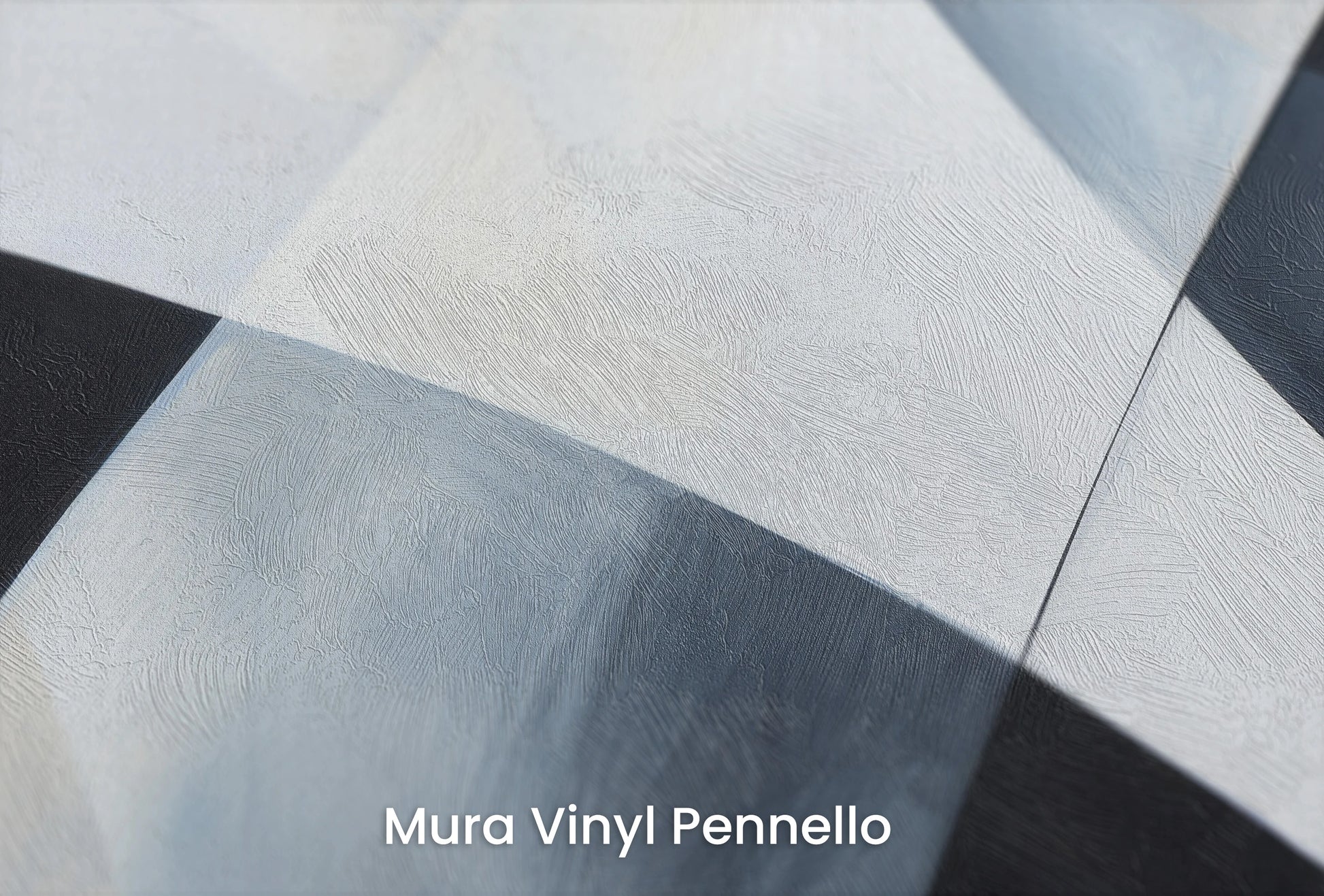 Zbliżenie na artystyczną fototapetę o nazwie Shades of Geometry na podłożu Mura Vinyl Pennello - faktura pociągnięć pędzla malarskiego.