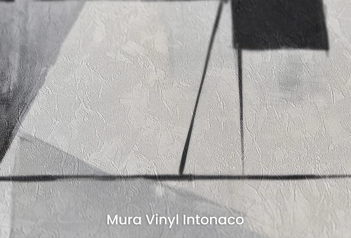 Zbliżenie na artystyczną fototapetę o nazwie Crystalline Angles na podłożu Mura Vinyl Intonaco - struktura tartego tynku.