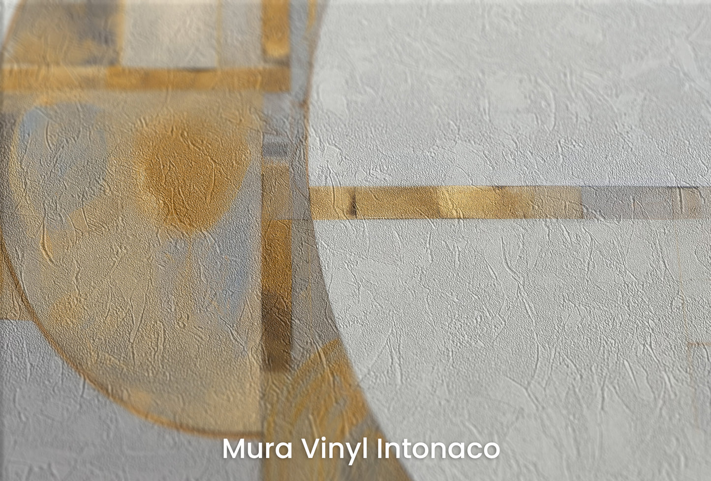 Zbliżenie na artystyczną fototapetę o nazwie CONCENTRIC GLORY na podłożu Mura Vinyl Intonaco - struktura tartego tynku.