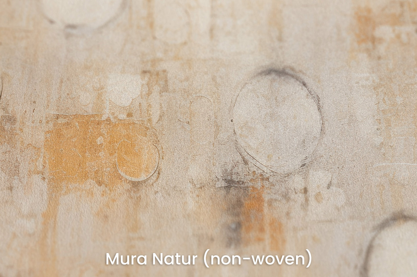 Zbliżenie na artystyczną fototapetę o nazwie RUSTIC ORBITAL IMPRESSIONS na podłożu Mura Natur (non-woven) - naturalne i ekologiczne podłoże.