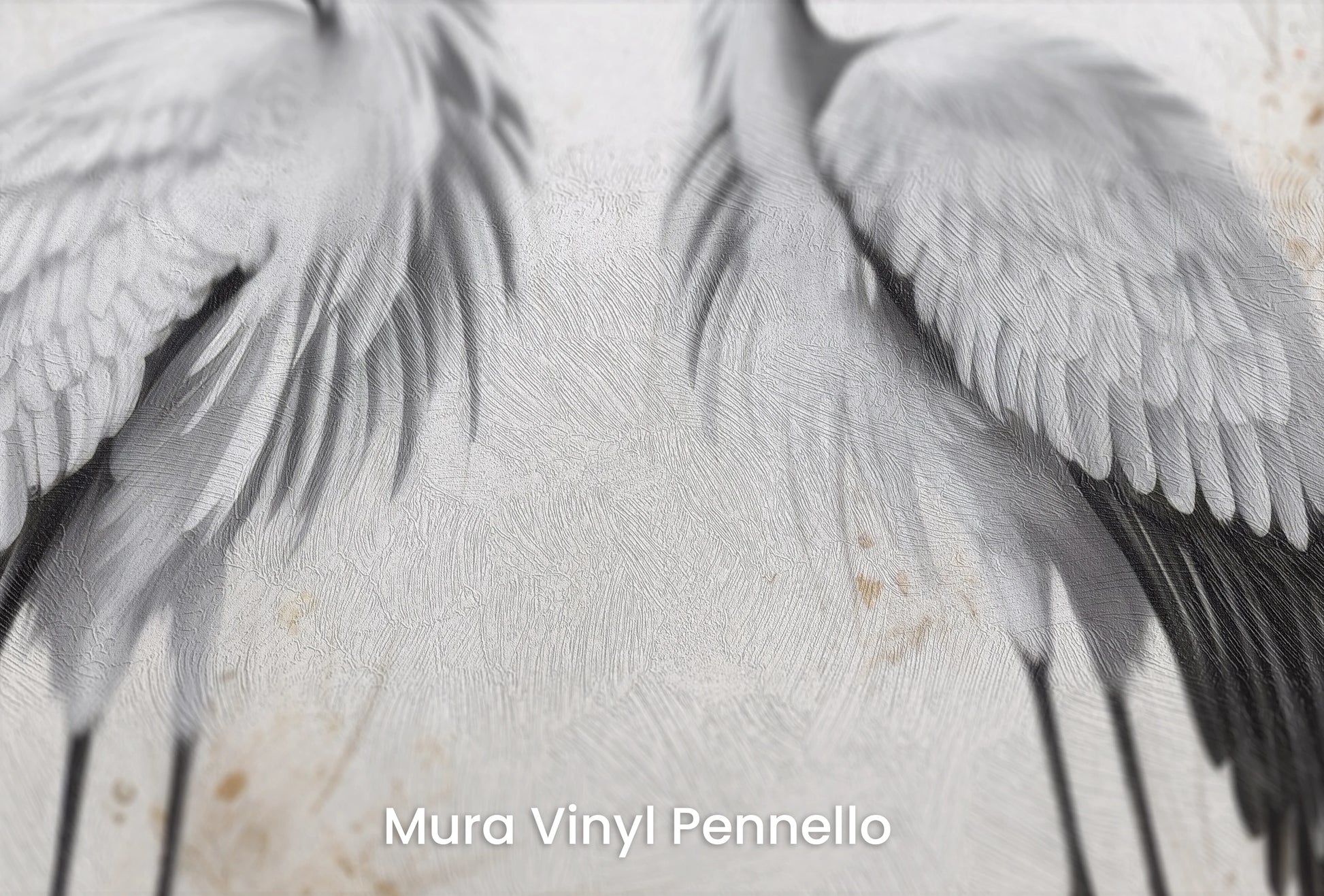 Zbliżenie na artystyczną fototapetę o nazwie Moonlight Ballet na podłożu Mura Vinyl Pennello - faktura pociągnięć pędzla malarskiego.