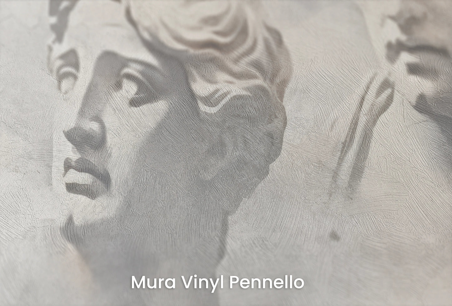 Zbliżenie na artystyczną fototapetę o nazwie Apollo and Daphne na podłożu Mura Vinyl Pennello - faktura pociągnięć pędzla malarskiego.
