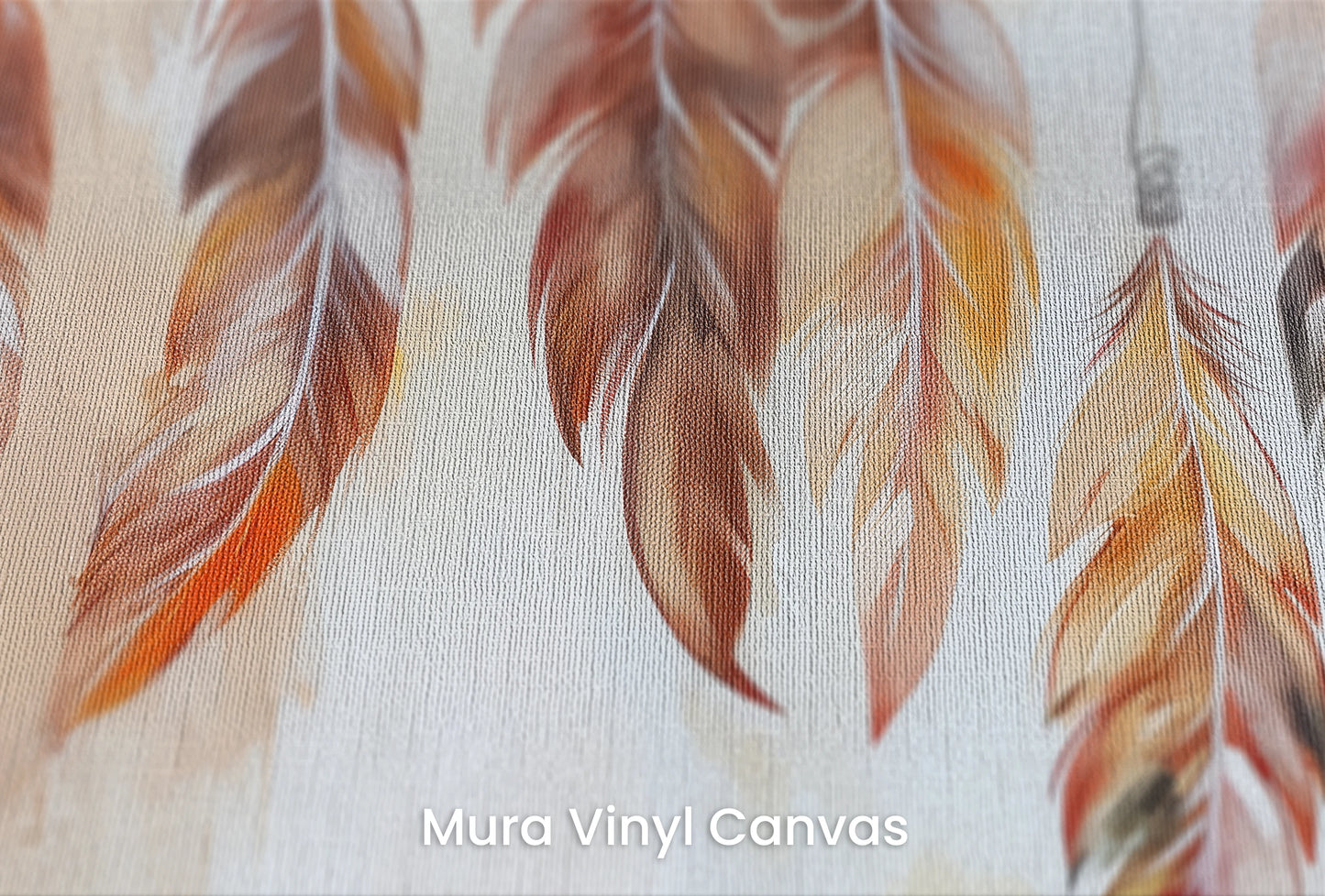 Zbliżenie na artystyczną fototapetę o nazwie Warm Elegance na podłożu Mura Vinyl Canvas - faktura naturalnego płótna.