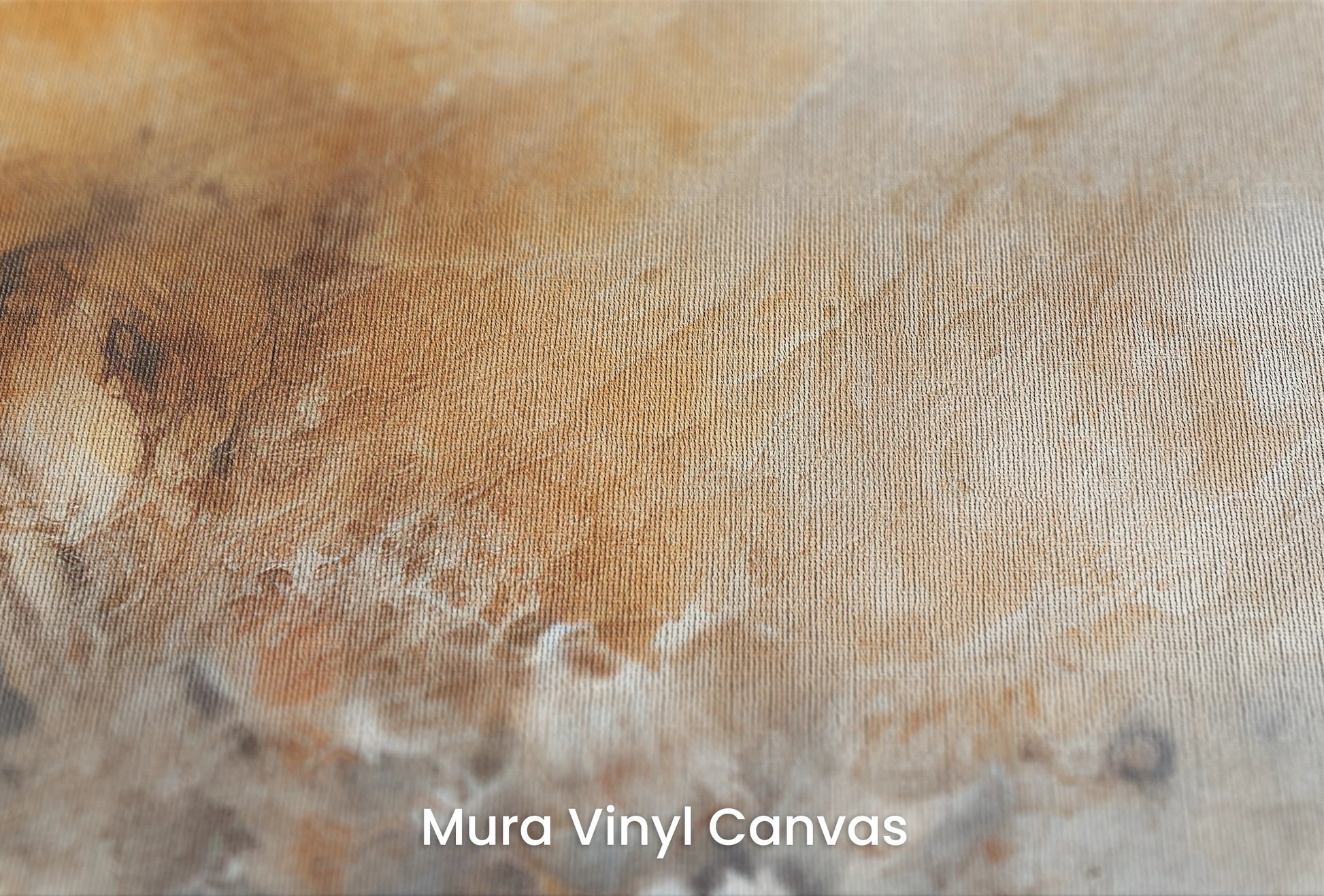 Zbliżenie na artystyczną fototapetę o nazwie Venusian Haze na podłożu Mura Vinyl Canvas - faktura naturalnego płótna.
