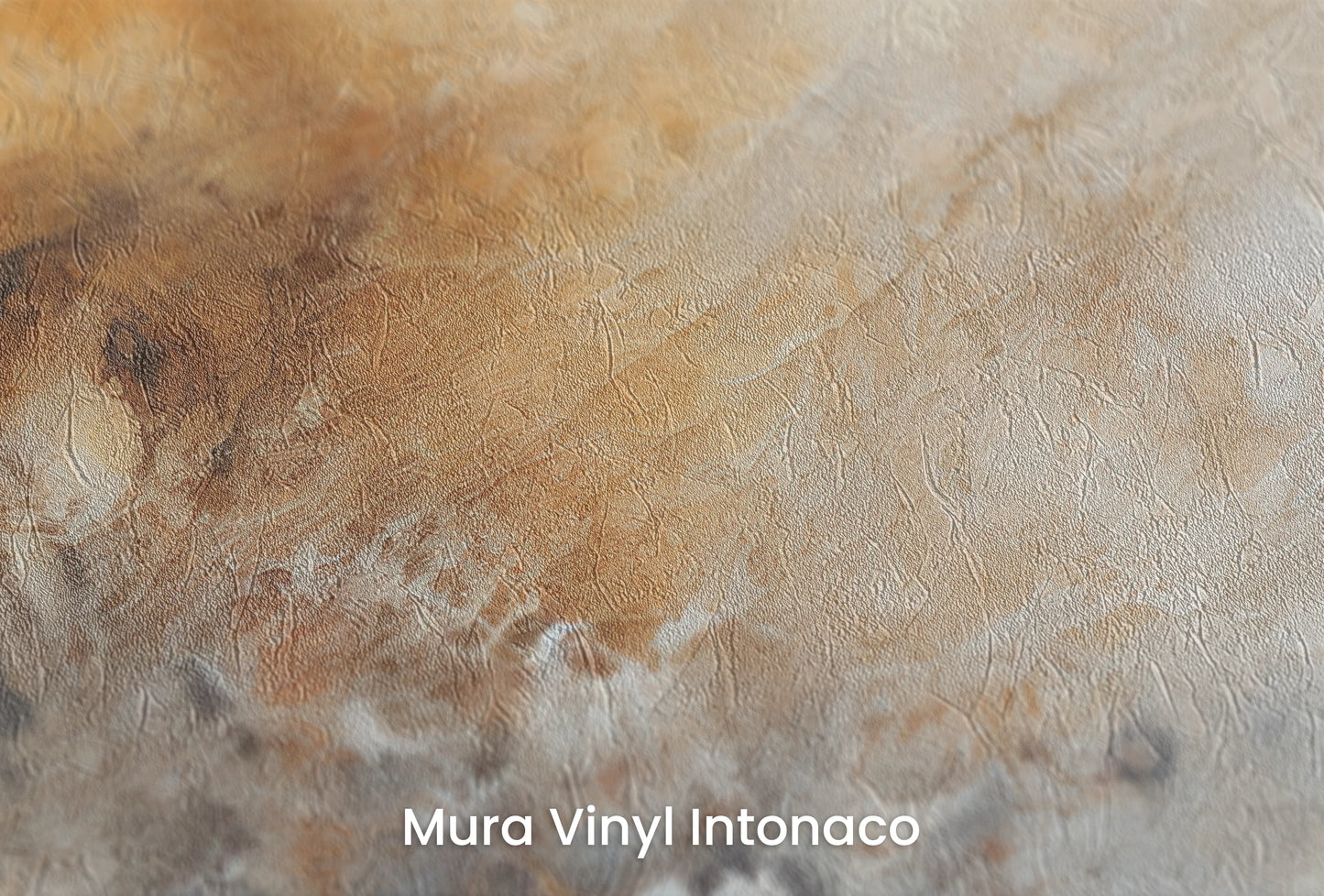 Zbliżenie na artystyczną fototapetę o nazwie Venusian Haze na podłożu Mura Vinyl Intonaco - struktura tartego tynku.