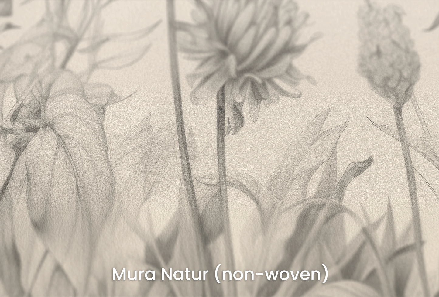 Zbliżenie na artystyczną fototapetę o nazwie Delicate Flora na podłożu Mura Natur (non-woven) - naturalne i ekologiczne podłoże.