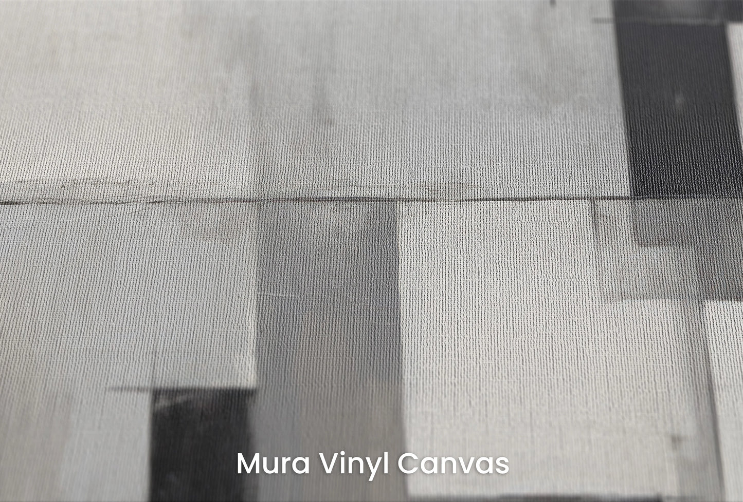 Zbliżenie na artystyczną fototapetę o nazwie Geometric Intrigue na podłożu Mura Vinyl Canvas - faktura naturalnego płótna.